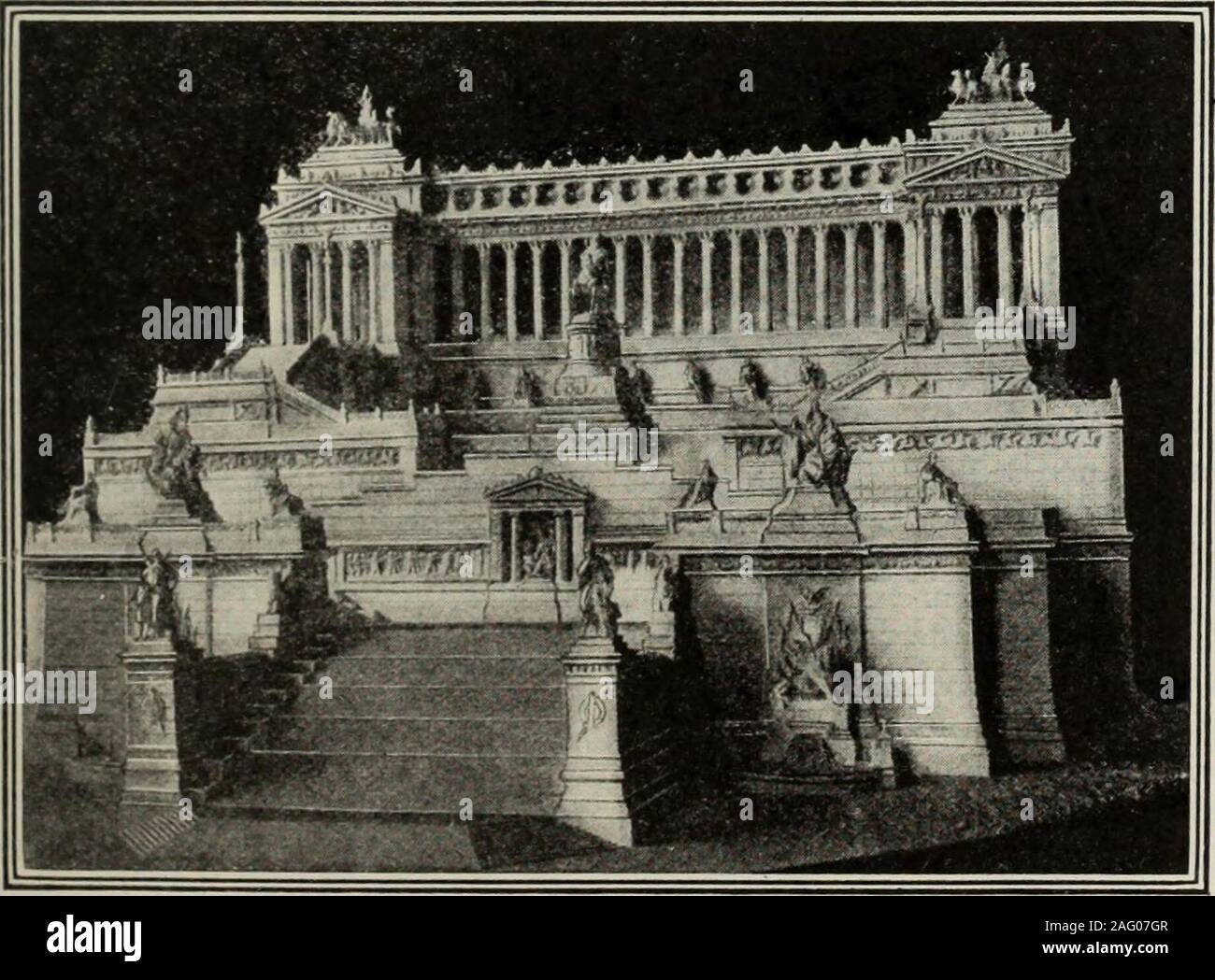 . Recensione di recensioni e mondo del lavoro. TllK grande monumento a Vittorio Emanuele IN ROMA, (progettato da Giuseppe Sacconi.) Il IvATE ITALI.VN AKCHITKOT, GIUSEPPE SA(;CONI. cento e cinquanta nel 1884, e fu quindi se-seleziona distribuzione dal voto popolare come il migliore di tutti. TheItalia Moderna dice : se tutto il nostro impegno e della nostra nationalityshould essere disperso e scompaiono le rovine di theColiseum, di San Pietro.s e del monumento al VictorEmmanuel,-le rovine di theworks dei nostri antenati e ofGiuseppe Sacconi,-sarebbe dire sufficeto posteri che vi oncelived un popolo il cui traditionsof gloria sarà ne Foto Stock