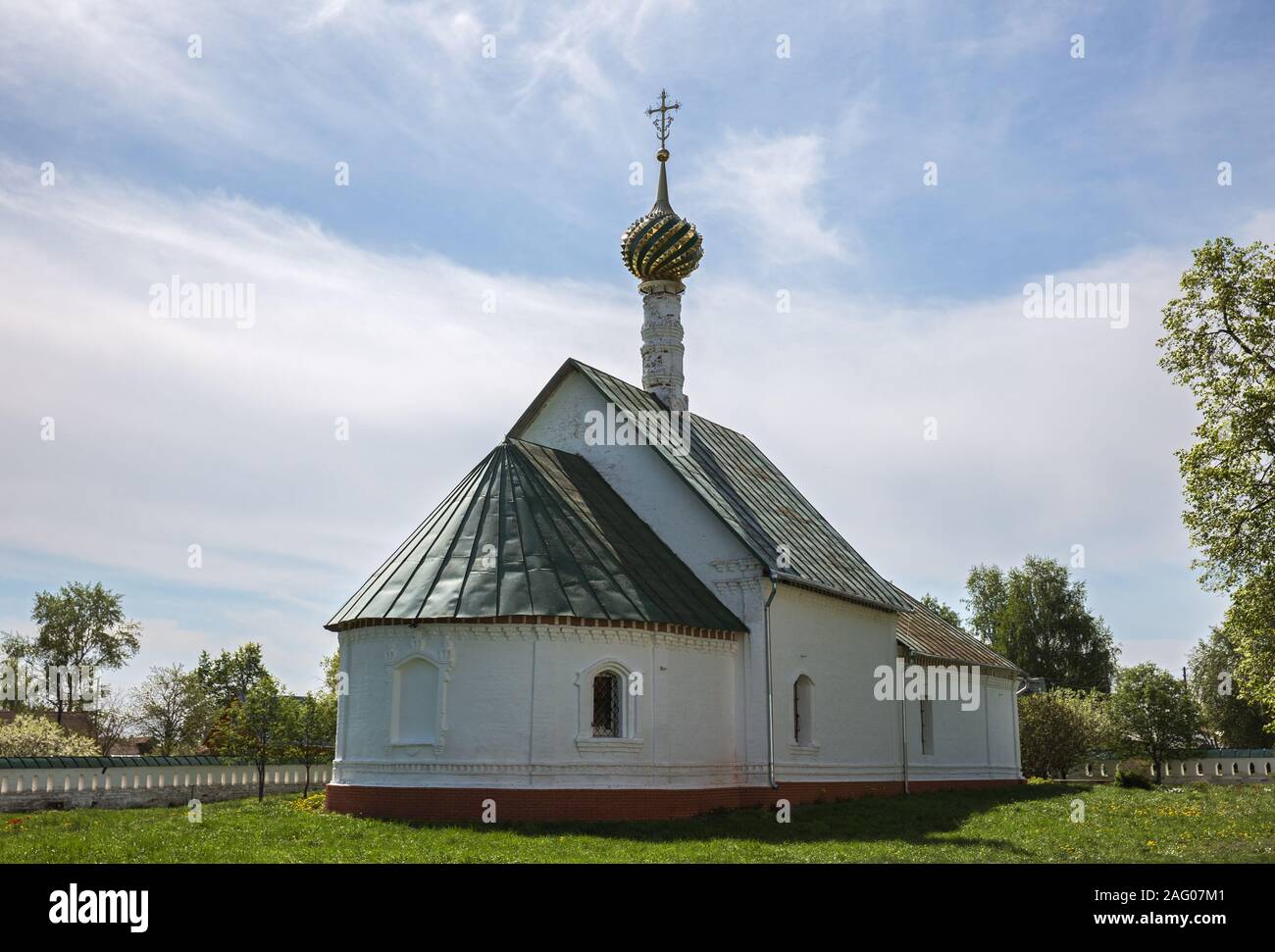 Chiesa di Santo Stefano Arcidiacono nel monastero Borisoglebsky. Kideksha Village, vicino alla città di Suzdal, Golden Ring della Russia Foto Stock