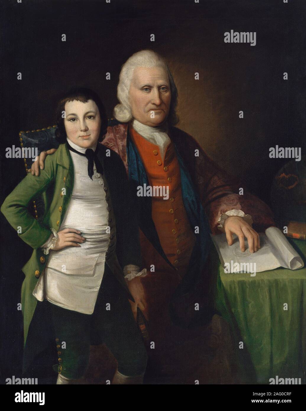 Colden Cadwallader e il nipote Warren De Lancey, ca. 1772. Foto Stock