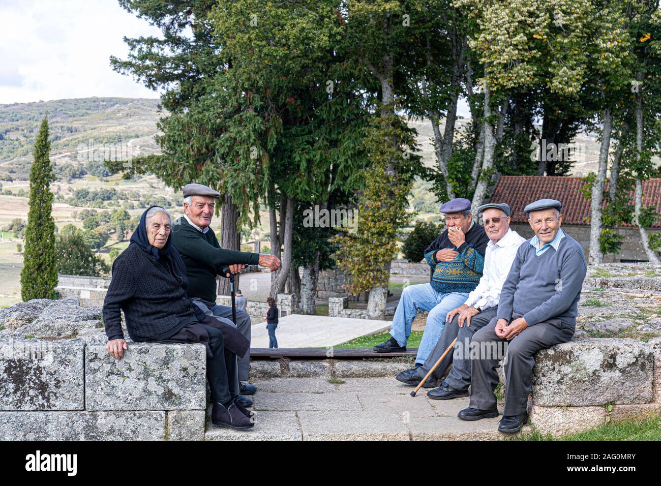 Peneda-Gerês National Park, il Parque Nacional da Peneda-Gerês. Pensionati pensionati, Montelegra Portogallo. Foto Stock