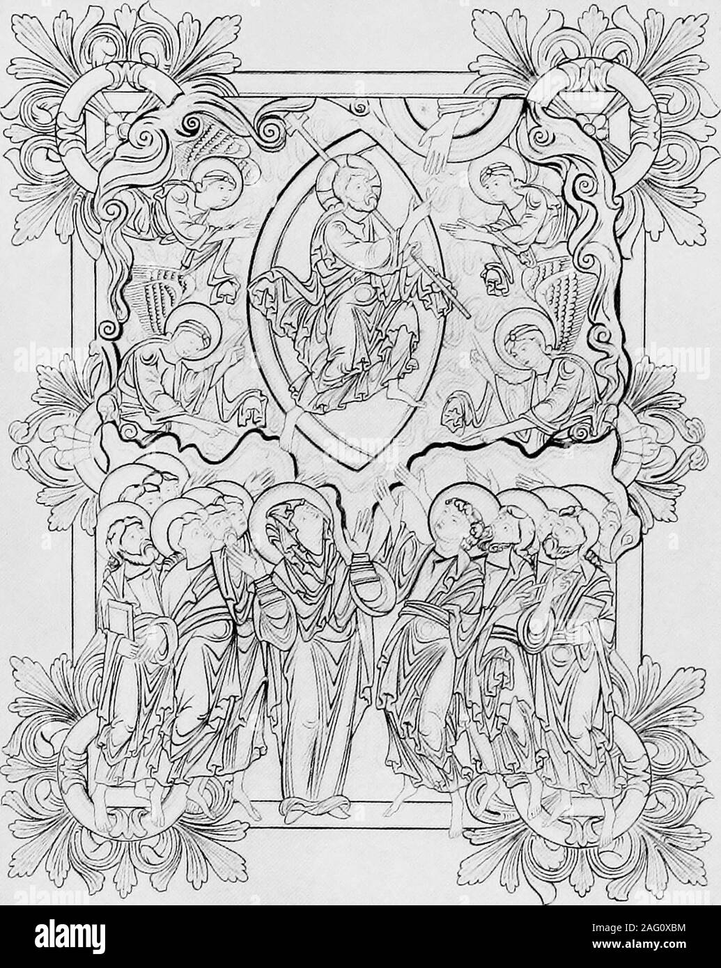 . Old english librerie; il processo decisionale, raccolta e uso dei libri durante il medioevo. , Hisglossary-la più antica dizionario Latin-English-e-hisconversation manuale delle domande e risposte, con l inter-traslazioni lineari, suggeriscono che egli deve avere fatto muchto rendere lo studio del Latino più facile e più congeniale;mentre sue omelie visualizzare la sua arte nel rendere knowledgepopular e dimostrare a lui per essere il più grande maestro ofEnglish prosa prima della conquista. Diversi altri interessanti e suggestivi fatti belongingto questo periodo sono state conservate per noi. Abate ^Ifward,per esempio, diede alla sua abbazia di e Foto Stock
