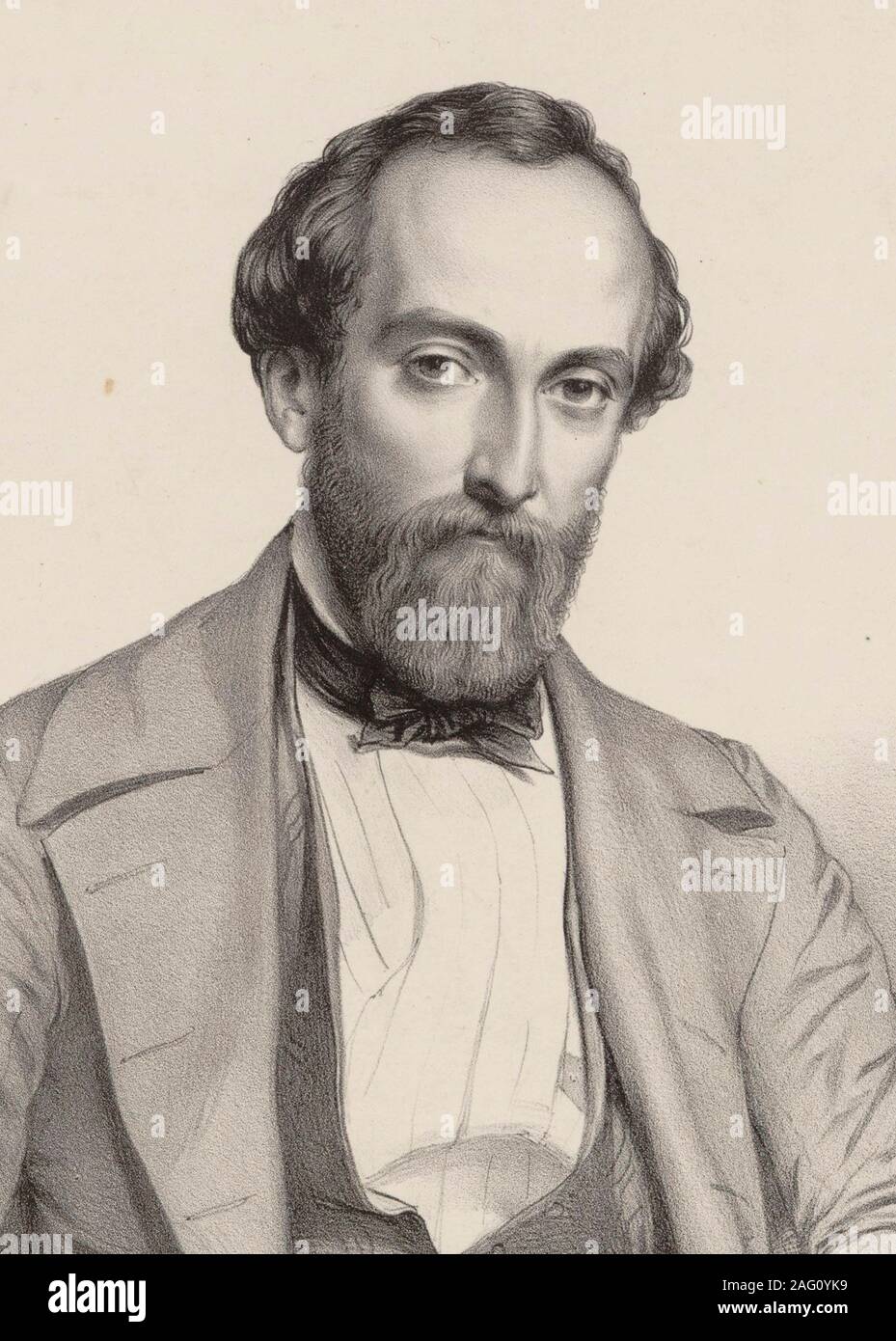 Ritratto del compositore Antoine François Marmontel (1816-1898). Collezione privata. Foto Stock