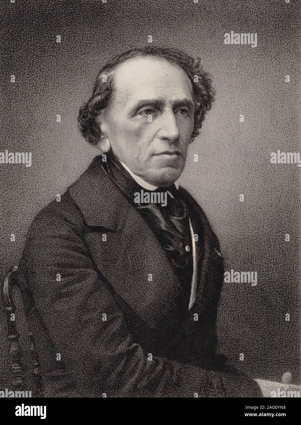 Ritratto del compositore Giacomo Meyerbeer (1791-1864), 1865. Collezione privata. Foto Stock