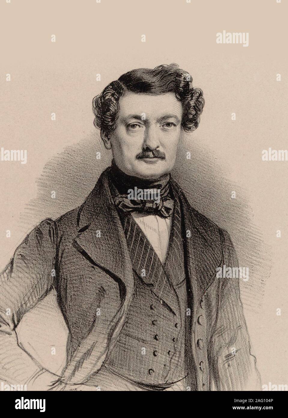 Ritratto del compositore Charles-FrançPlantade ois (1787-1870), 1850. Collezione privata. Foto Stock