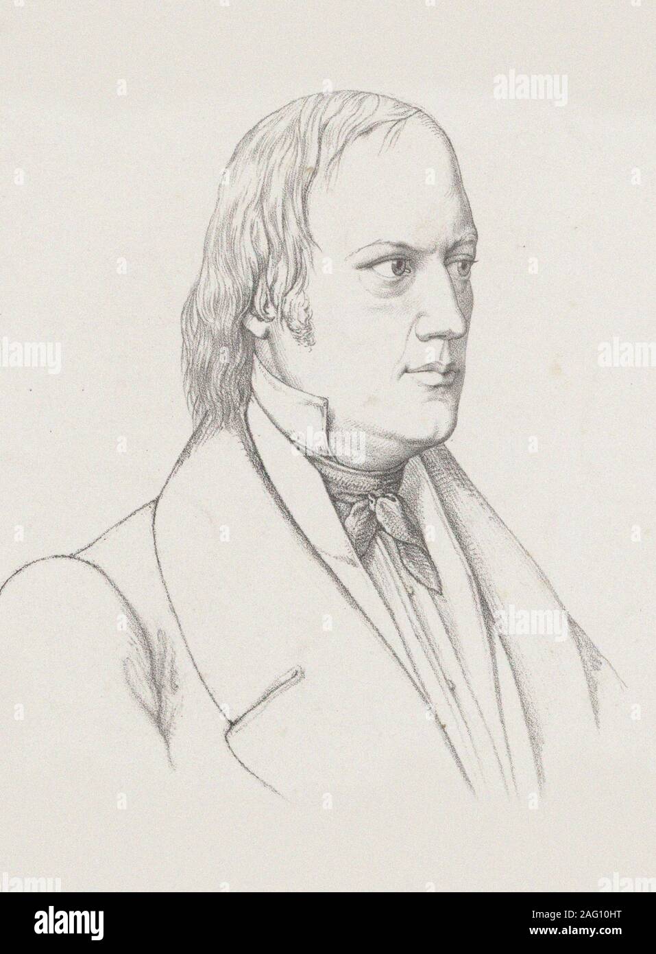 Ritratto del conduttore e del compositore Johann Nepomuk Schelble (1789-1837), c. 1830-1840. Collezione privata. Foto Stock