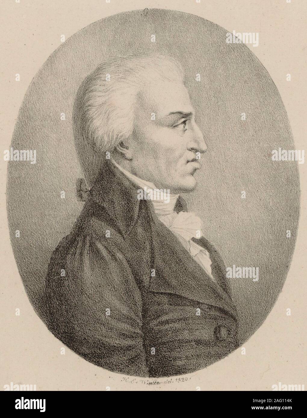 Ritratto del compositore Nicola Antonio Zingarelli (1752-1837), 1820. Collezione privata. Foto Stock