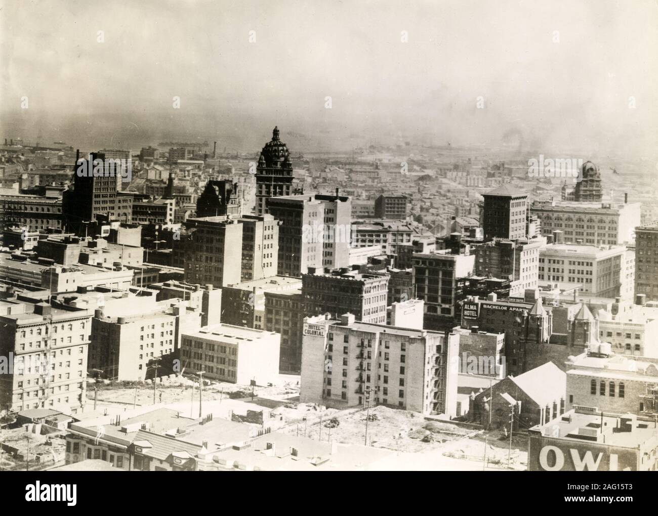 Nei primi anni del XX secolo vintage premere fotografia - Vista aerea di San Franciso, California, circa 1925 Foto Stock