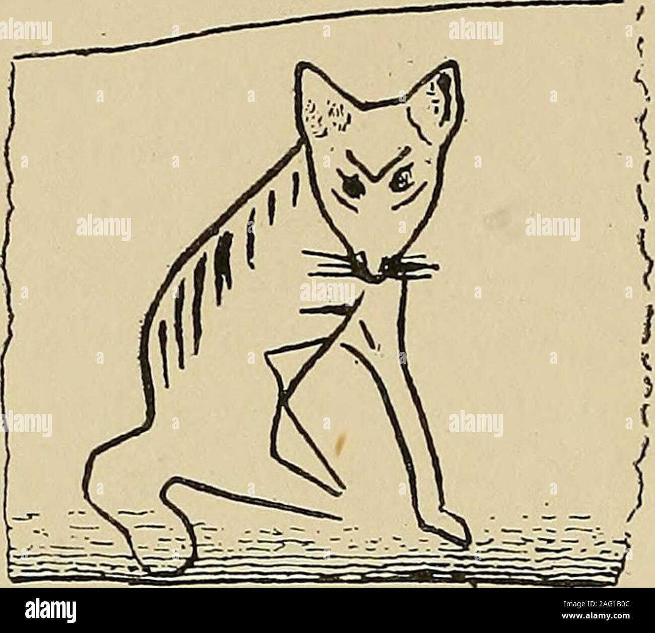 . Archaeology e false antichità. riousstation di Forel. Oggetti forgiati dalla grotta KESSLERLOCH,Vicino Thayngen, Svizzera dopo lo scavo della grotta Kesslerloch da ConradMerk nel 1874,^ che ha prodotto un gran numero di relicsof paleolitico, era stata completata, due fragmentsof osso, suppone appartengano al bison e rinoceronte,sono stati prelevati da un operaio dal mucchio di sciocchezze.Uno di questi aveva inciso su di esso la figura di una volpe(Fig. 12), e l'altro che di un orso (Fig. 13), bothanimals essendo rappresentato in un atteggiamento di seduta. Themode, tuttavia, in cui le figure sono Foto Stock