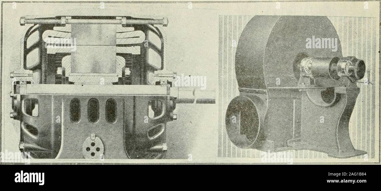 . Macchinari canadese. rivingfit nell'alloggiamento, è impossibile, in assemblaggio, per assicurarsi che il cuscinetto è notassembled fuori linea, a causa della narrowwidth del cuscinetto rispetto alla.diametro. Infatti è quasi un certaintythe anello esterno sarà angusti o fuori ofline quando assemblate sotto tale condi-zioni, con la conseguente rapida de-struction di piste di rotolamento del cuscinetto e le sfere.Tali cuscinetti apparirà come se subjectedto una estremità pesante di spinta e di sovraccarico.Fig. 15 (mostrato nel febbraio del ventunesimo è-Luisa Rossi) illustra il metodo corretto ofmounting un albero su cuscinetti a sfera, bear-ing B vincolare l'albero Foto Stock