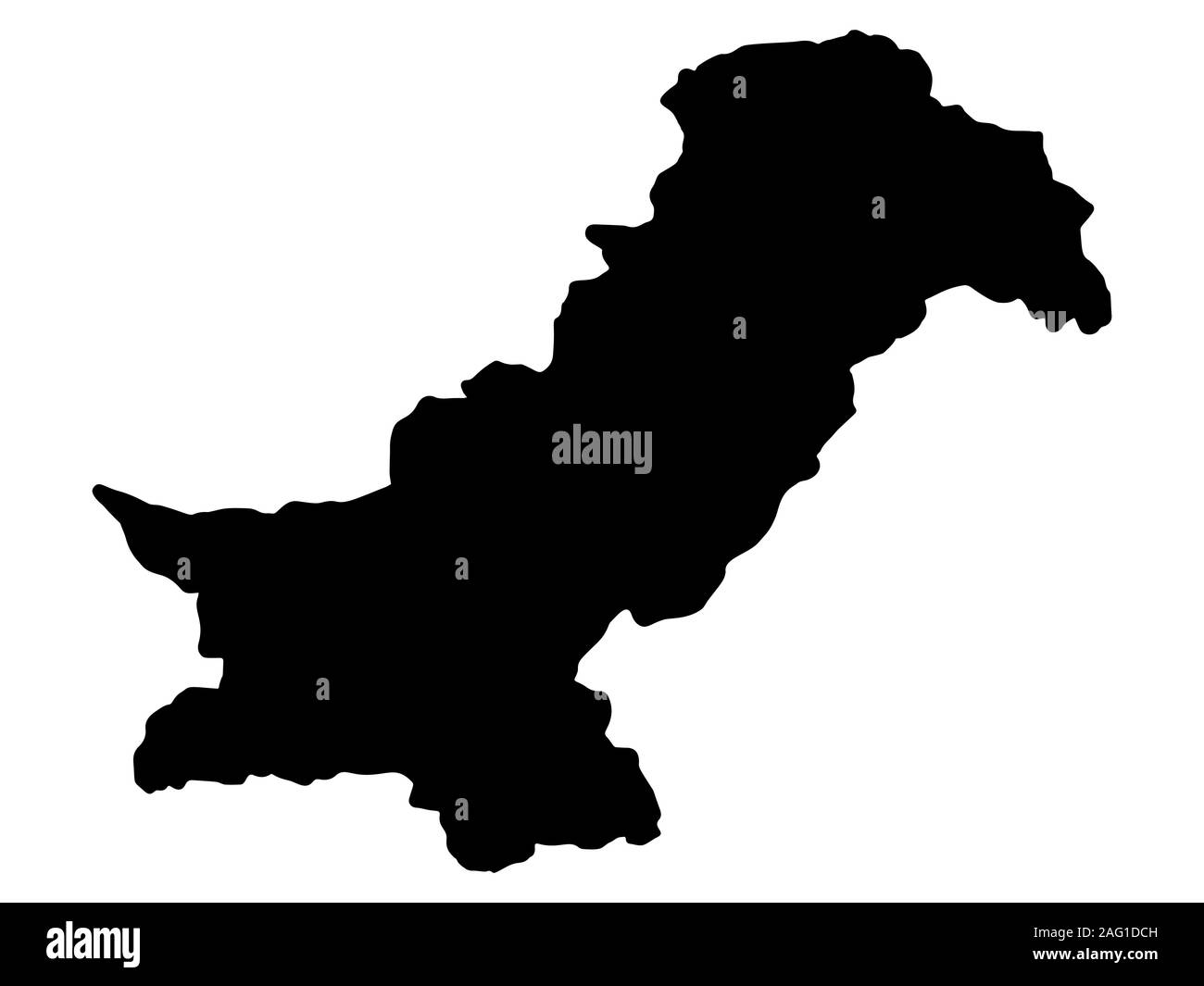 Pakistan Mappa Silhouette illustrazione vettoriale EPS 10 Illustrazione Vettoriale