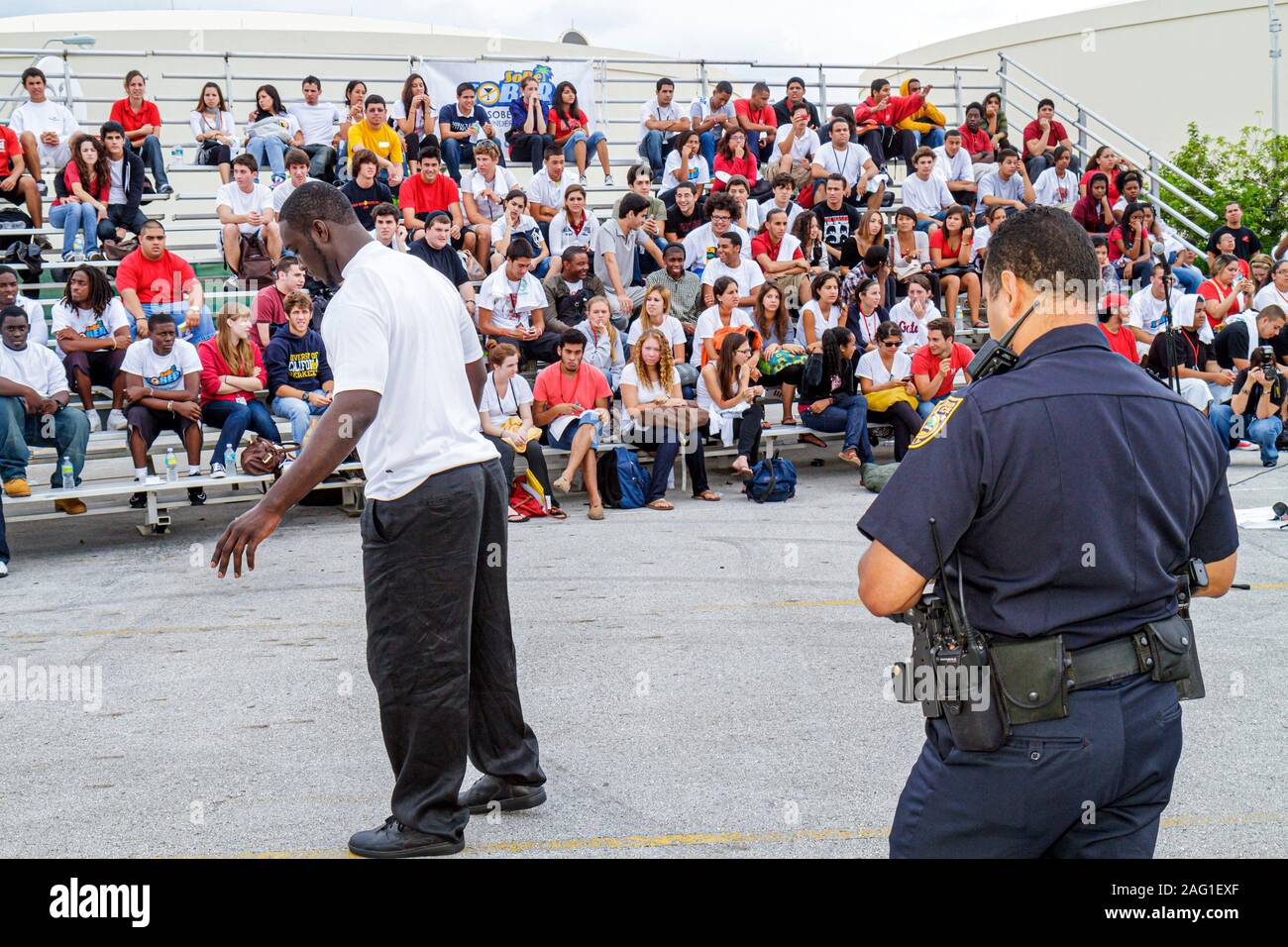 Miami Beach Florida, Miami Beach, High School, Cheat the Reaper, DUI simulato incidente automobilistico, drink bevande bevande bevande bere, guida, promte Foto Stock