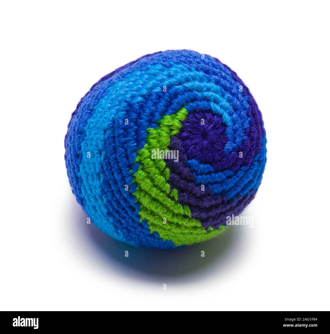 Toy Hacky Sack isolati su sfondo bianco. Foto Stock
