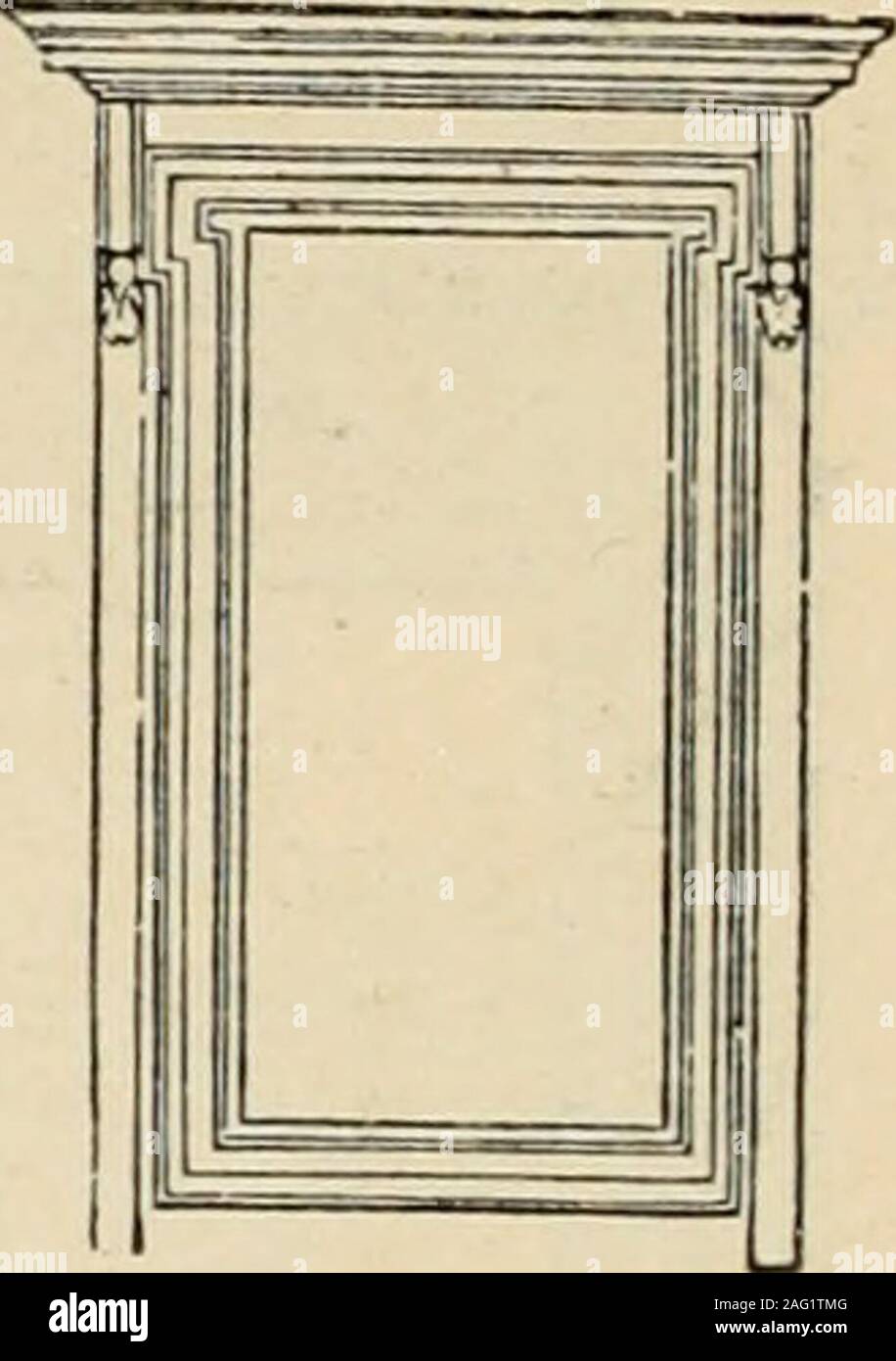 . Un'enciclopedia di architettura, storico, teorico e pratico. Nuova ed., rev., porzioni riscritto e con aggiunte da Wyatt Papworth. Fli. 975. FiK. 974. Fig. 975. 2761. Fig. 974. è una finestra costantemente usato dal Palladio. Tlie apertura è un doublesquare, la larghezza dell'architrave pari a un sesto della apertura e il fregio andcornice insieme pari al doppio dell'altezza dell'architrave. La larghezza del con-suole pari a due terzi della larghezza dell'architrave. Il rompe su console in tliehod modanature del cornicione sono forse non strettamente corretto, ma sono de Foto Stock