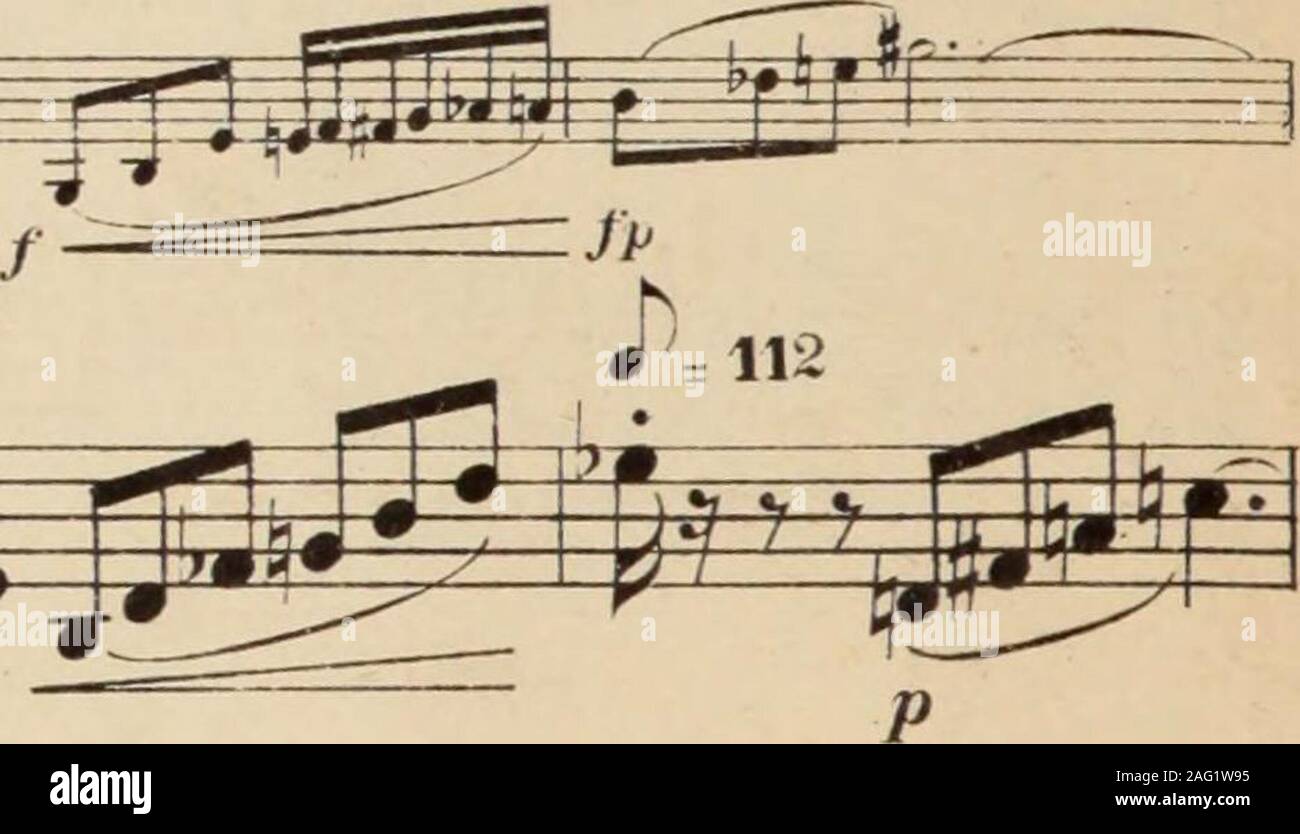 . Quintette en ut mineur pour deux violons, alto, violoncelle, et harpe. Velle^f/bas. /? (Sans attaque) s k ^^FS^JTT] ^^MU ^^E^-^ ^ -^^-^=&GT; ^eLl^?"? Ba ^^^-.^iii^ yrjrhisismn foTTl fcmpo^^/^".///, L^vil J   J20 a 112 rifenufo B V^:^ jni^i^t^^^^p. Foto Stock