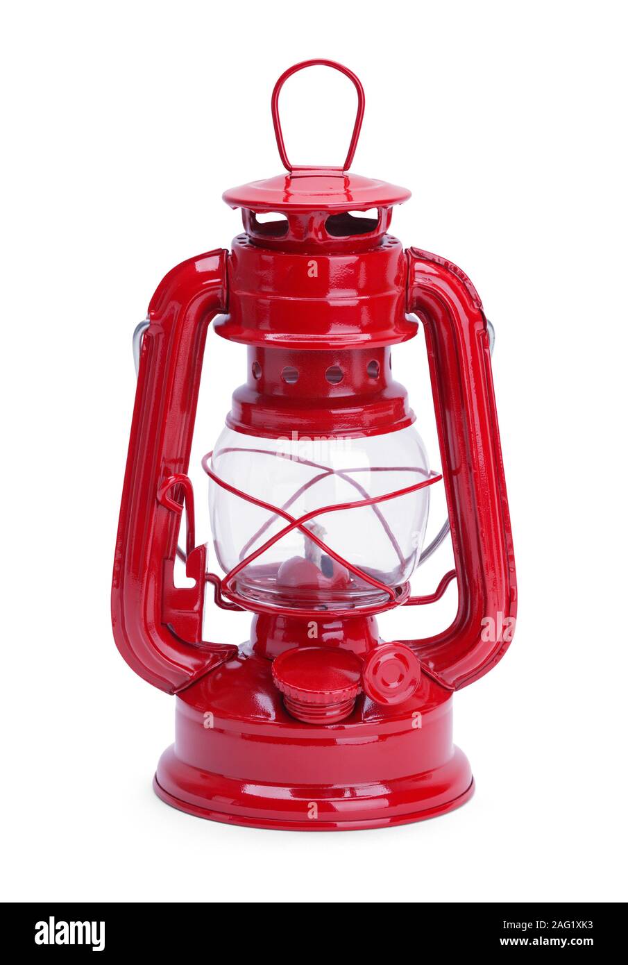 Lanterna con Luce Rossa a Batterie per Presepe 86126