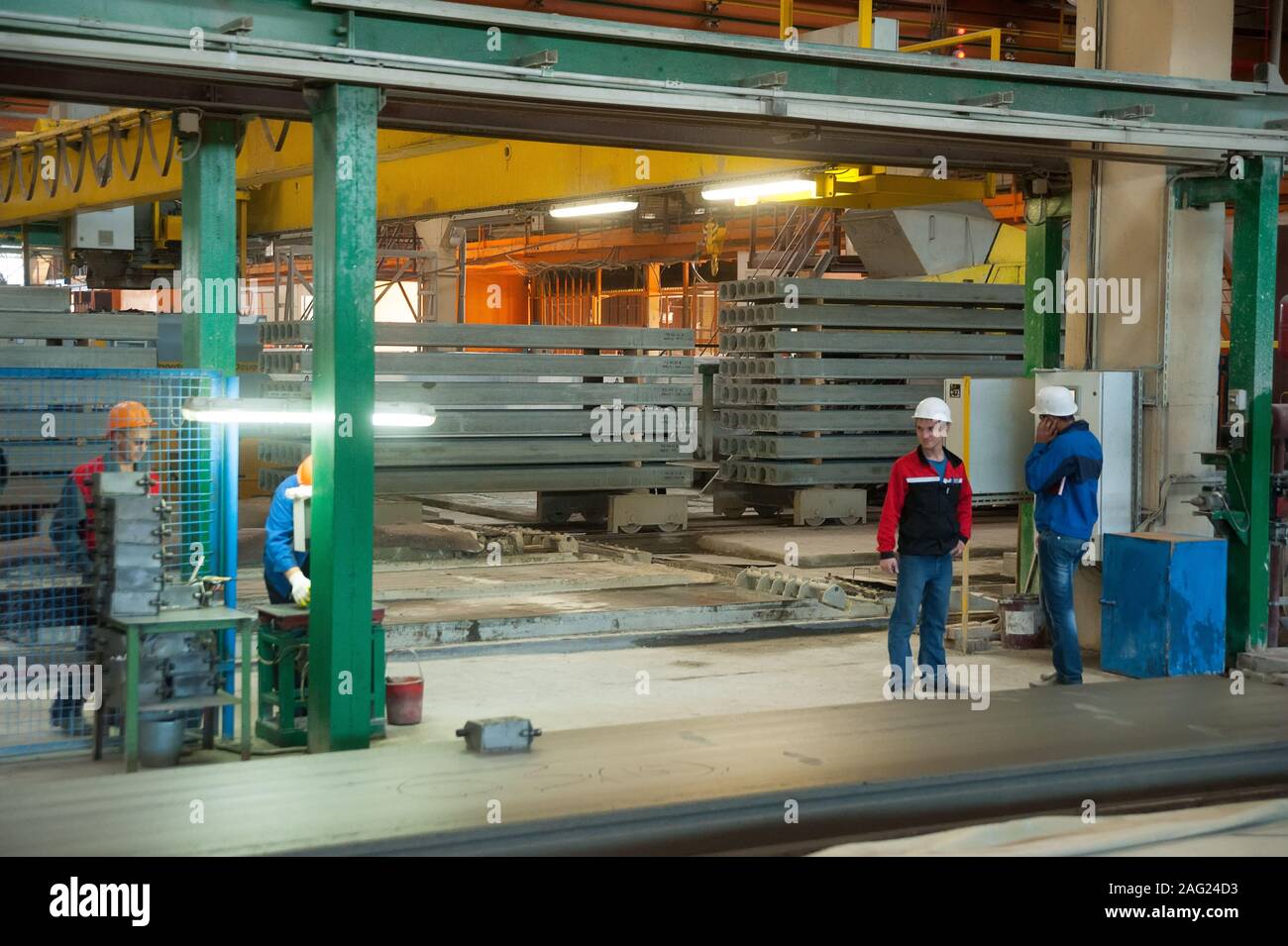 Impianto di prodotti ferroconcrete Foto Stock