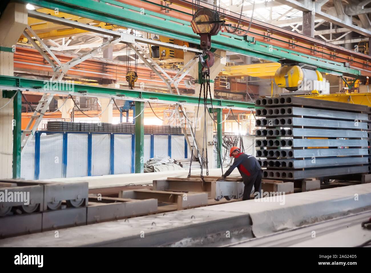 Impianto di prodotti ferroconcrete Foto Stock
