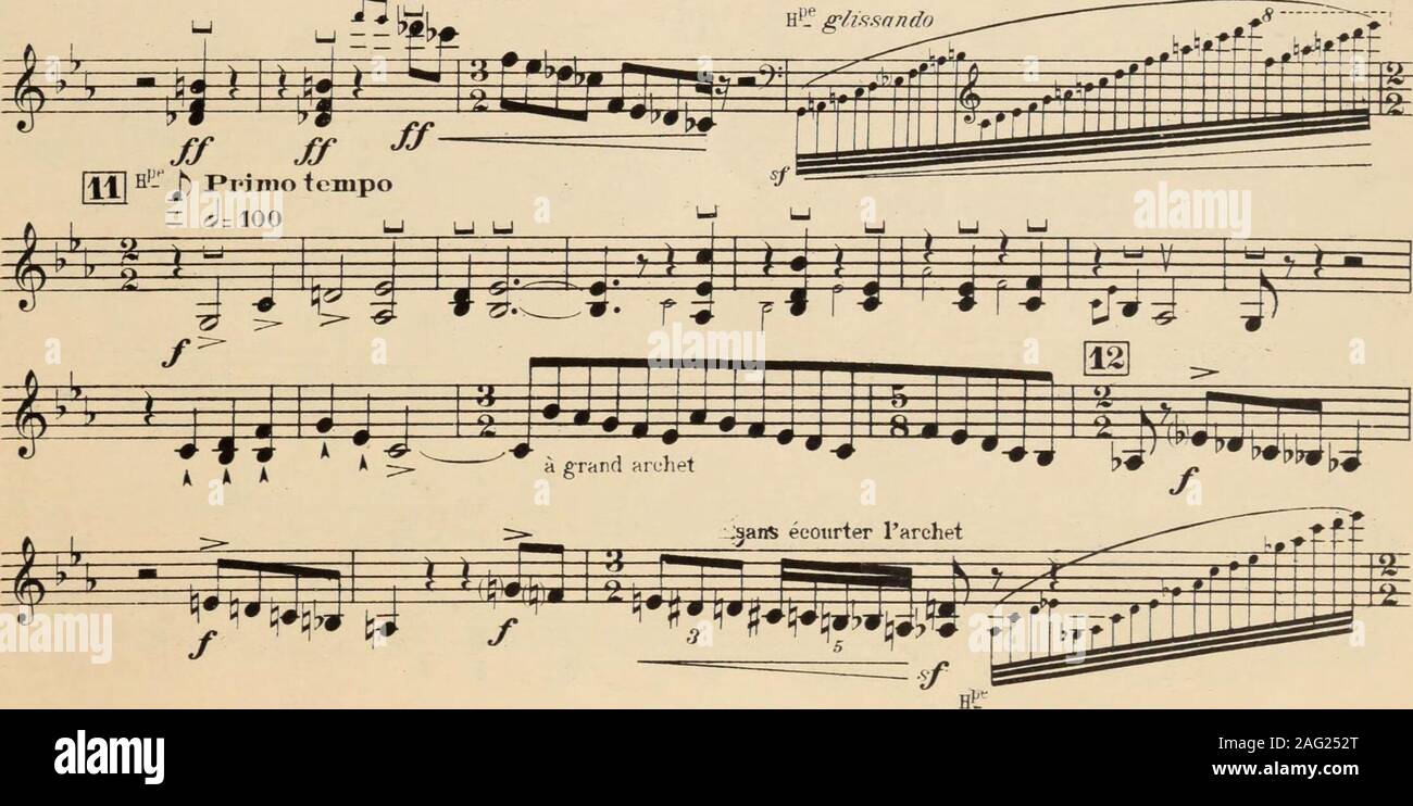 . Quintette en ut mineur pour deux violons, alto, violoncelle, et harpe. ?S^ tres serreMOlto gamba^ritu m et±E ^,jj^ij-.i J ^ mi .j j j i,j-3jj ; ^m y^ Pi m ij-A|- j)ij% , , #rsi Doppio jj^"uK^ijJV^i X5 T3 P f f M, i ?jp=* S ^^ y y LJ V &gt; I. B &gt; J £ 3 m;,:^^-,jj^ ^^ Z. U)^* f f iir^ 21?^VIOLON ff ^rm^^-^f^ff.. A.L Ifi 028 4 2! VIOLON [13] 21!" VIOLONPizz.^ J un tempo 191- ynn yplje ;t=5l aruo Foto Stock