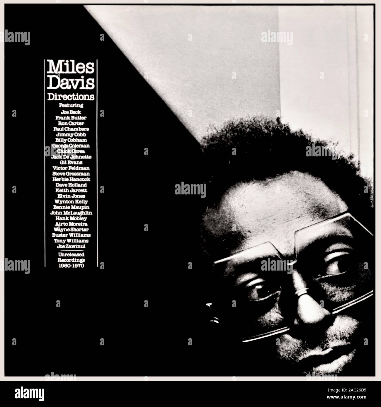 Miles Davis - copertina originale dell'album in vinile - Direzioni: (Unreleased Recordings 1960-1970) - 1981 Foto Stock