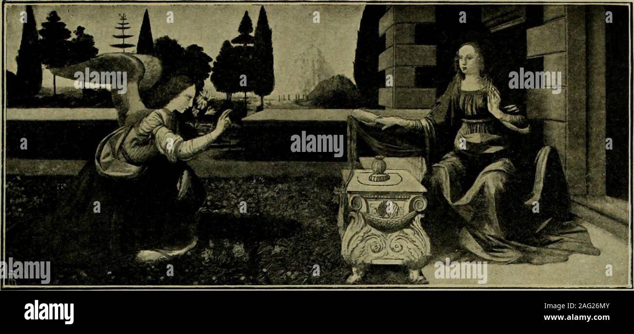 . Leonardo da Vinci, artista pensatore e uomo di scienza. Le piastre colorate 1. Ritratto di Leonardo da Vinci, da lui stesso. (Biblioteca Reale di Torino.) Frontespizio 2. Gli Angeli dal Verrocchios immagine del battesimo di Cristo. (L'Angelo sulla destra di Leonardo da Vinci, l'angelo sulla sinistra dal Verrocchio.)(Accademia delle Belle Arti di Firenze.) 44 3. Testa di una giovane donna. (Uffizi, Firenze.) 60 4. Studio per la San Girolamo. (Windsor Libreria.) 80 5. Studi per la Vergine con il Bambino Gesù (attribuita a Leonardo). (British Museum.) 94 6. Studi di cavalli. (Windsor Libreria.) 144 7. Studio per l'Hea Foto Stock . Leonardo da Vinci, artista pensatore e uomo di scienza. Le piastre colorate 1. Ritratto di Leonardo da Vinci, da lui stesso. (Biblioteca Reale di Torino.) Frontespizio 2. Gli Angeli dal Verrocchios immagine del battesimo di Cristo. (L'Angelo sulla destra di Leonardo da Vinci, l'angelo sulla sinistra dal Verrocchio.)(Accademia delle Belle Arti di Firenze.) 44 3. Testa di una giovane donna. (Uffizi, Firenze.) 60 4. Studio per la San Girolamo. (Windsor Libreria.) 80 5. Studi per la Vergine con il Bambino Gesù (attribuita a Leonardo). (British Museum.) 94 6. Studi di cavalli. (Windsor Libreria.) 144 7. Studio per l'Hea Foto Stock