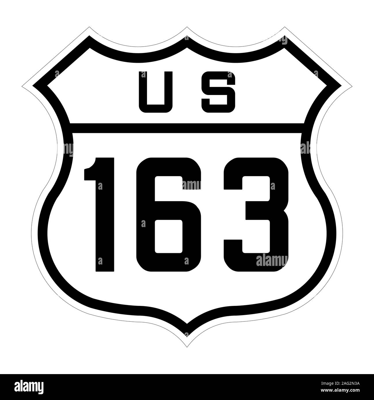 Noi route 163 segno Foto Stock