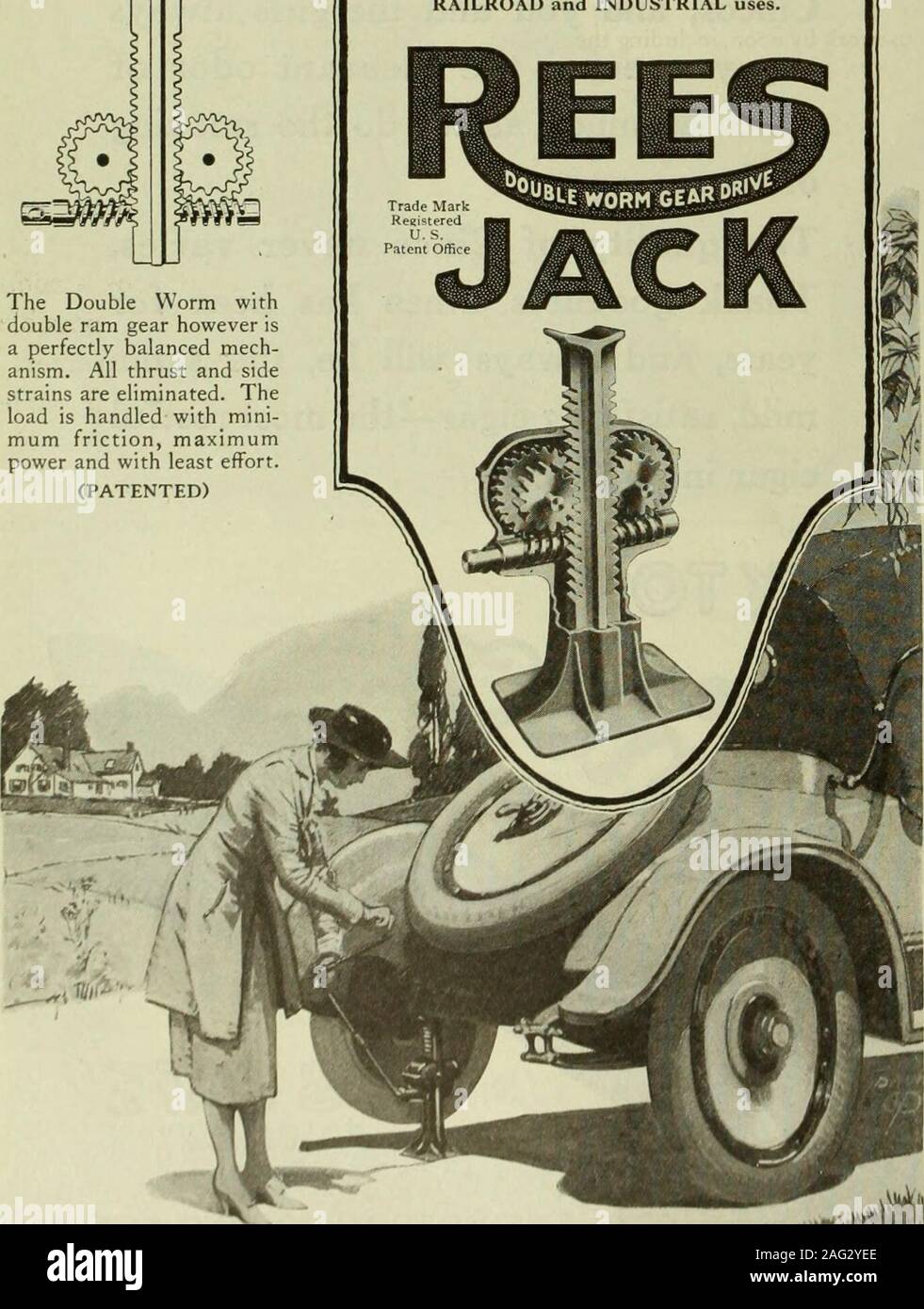 . Il sabato sera post. owerful e facile da operare ? In breve, non si dispone di una presa Jack REES?Se voi havent, meglio avere uno beforeyour next blow-out si ottiene. Il jack è un possente importanttool-Tenete questo a mente contro thenext emergenza. Il Rees è il jack pratico.Il doppio ingranaggio elicoidale rigido è builtinto, dando reattivo e vigor-unità organizzative di sfruttare. Rees è facile da oper-mangiato come è potente. E per comodità la sua lunga foldinghandle consente di risparmiare la necessità ofgetting verso il basso nella sporcizia o underyour auto. È possibile far funzionare il Rees Jackfrom una posizione permanente. Vedere il modello di autovettura a y Foto Stock