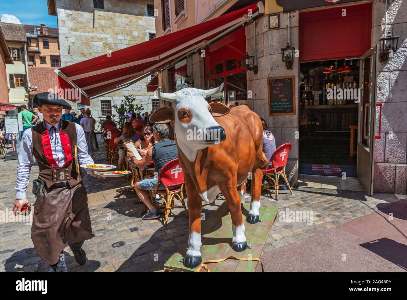 Francia, Haute-Savoie, Annecy, O Ristorante savoiardo Foto Stock