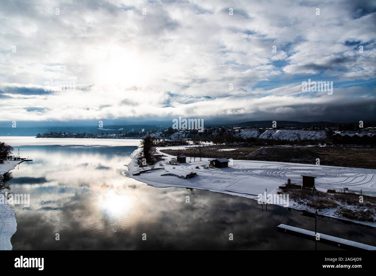 Paesaggio Innevato in Canada Foto Stock