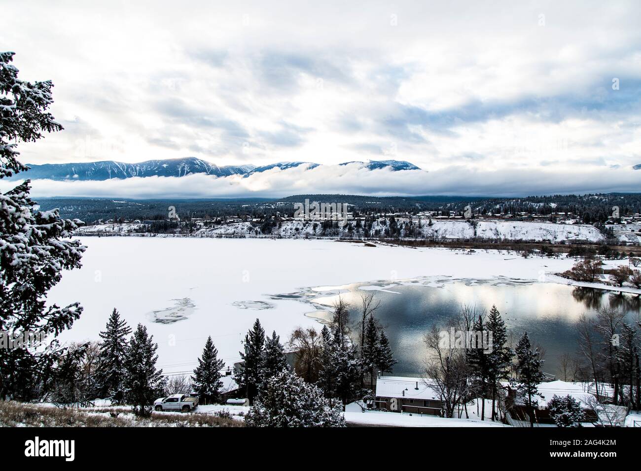 Paesaggio Innevato in Canada Foto Stock