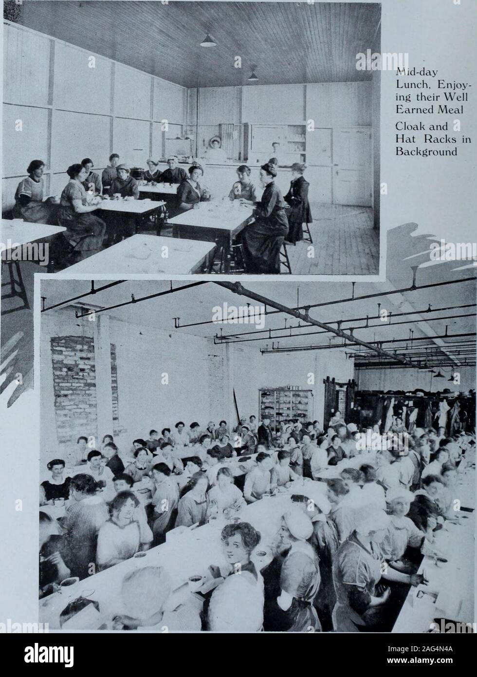 . Le donne nella produzione di munizioni in Canada. Cerca ThroughMens bagno toMens Ward 3 C 3 n 11 60 Se ospedale, sala pranzo ANDGENERAL ALLOGGIO Sezione 5 ^ Mid-dayLunch, godetevi-ing il loro pasto WellEarned mantello andHat cremagliere inBackground. M Lir Sezione 5 ospedale, sala pranzo ANDGENERAL ALLOGGIO 61 O E GeneralView ofLunchRoonn 24 tabelle.Capacità di ciascuna tabella.30. Totale.720. Dimen-tanze ofroom, fifi ft.X loO ft. Il pranzo Almostready contatore per la12 oclockwhistle. Thetea andcoffee mugsare pronto tobe riempito,e sono freeto thewomenworkers. Foto Stock