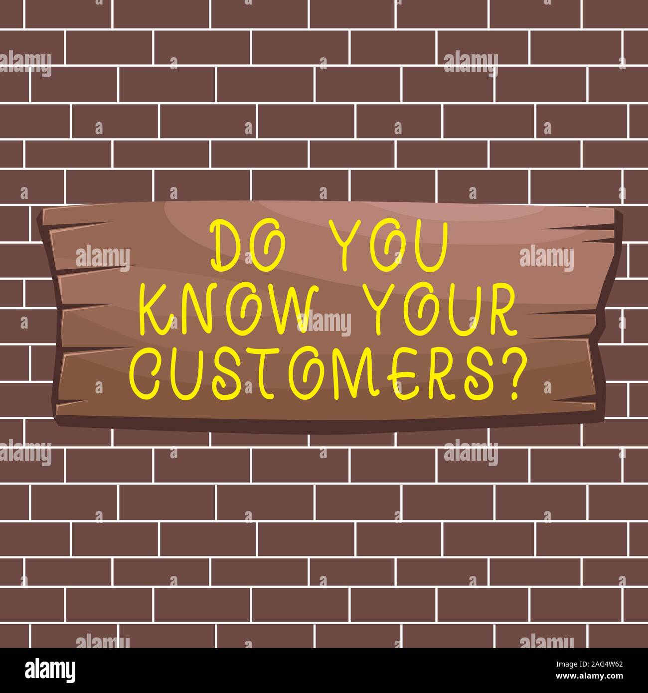 Segno di testo mostra Conosci i tuoi clienti questione. Business photo presentazione chiedendo di identificare un cliente s è la natura listone di legno vergine ri Foto Stock
