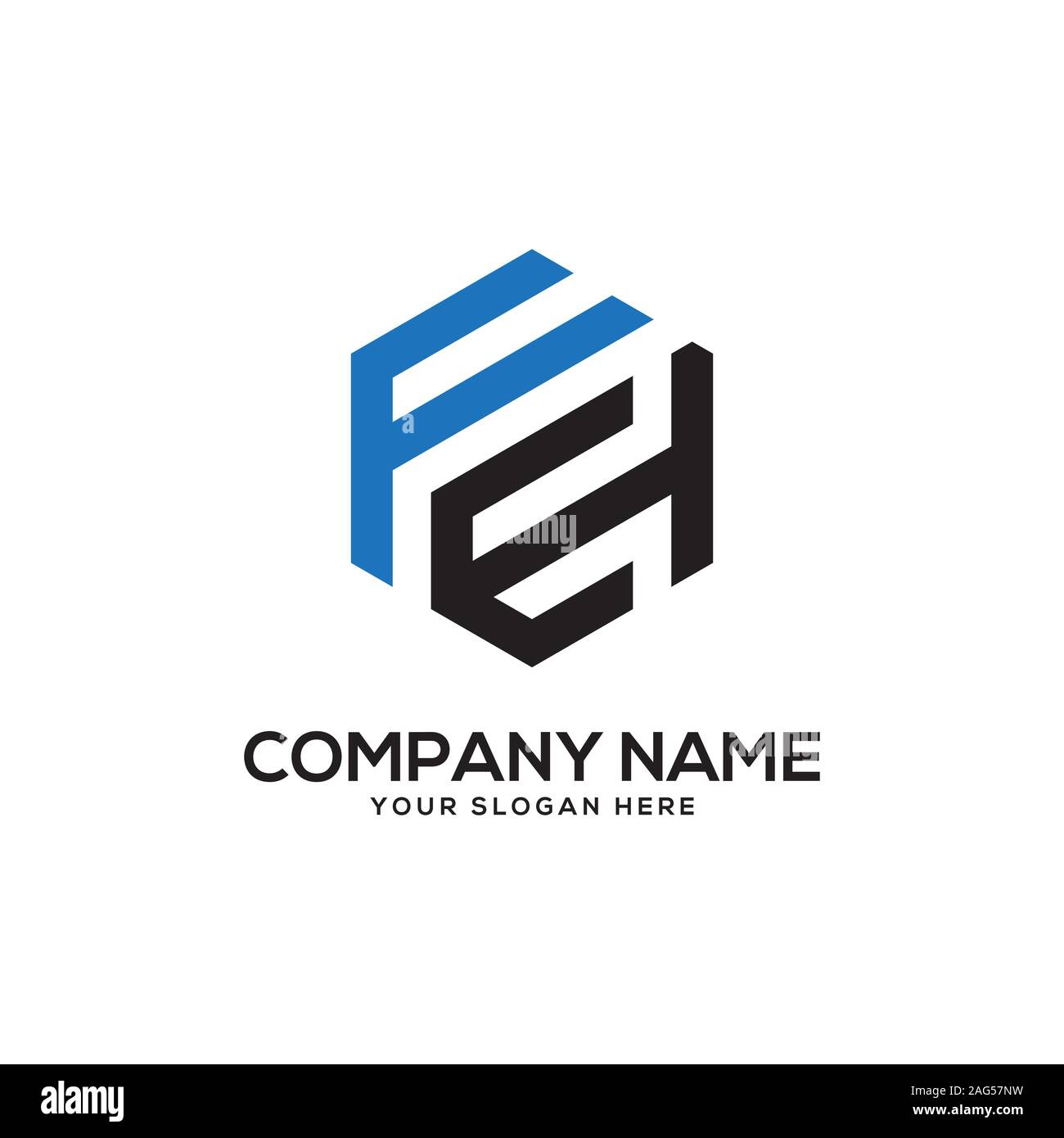 FH Logo design Illustrazione Vettoriale