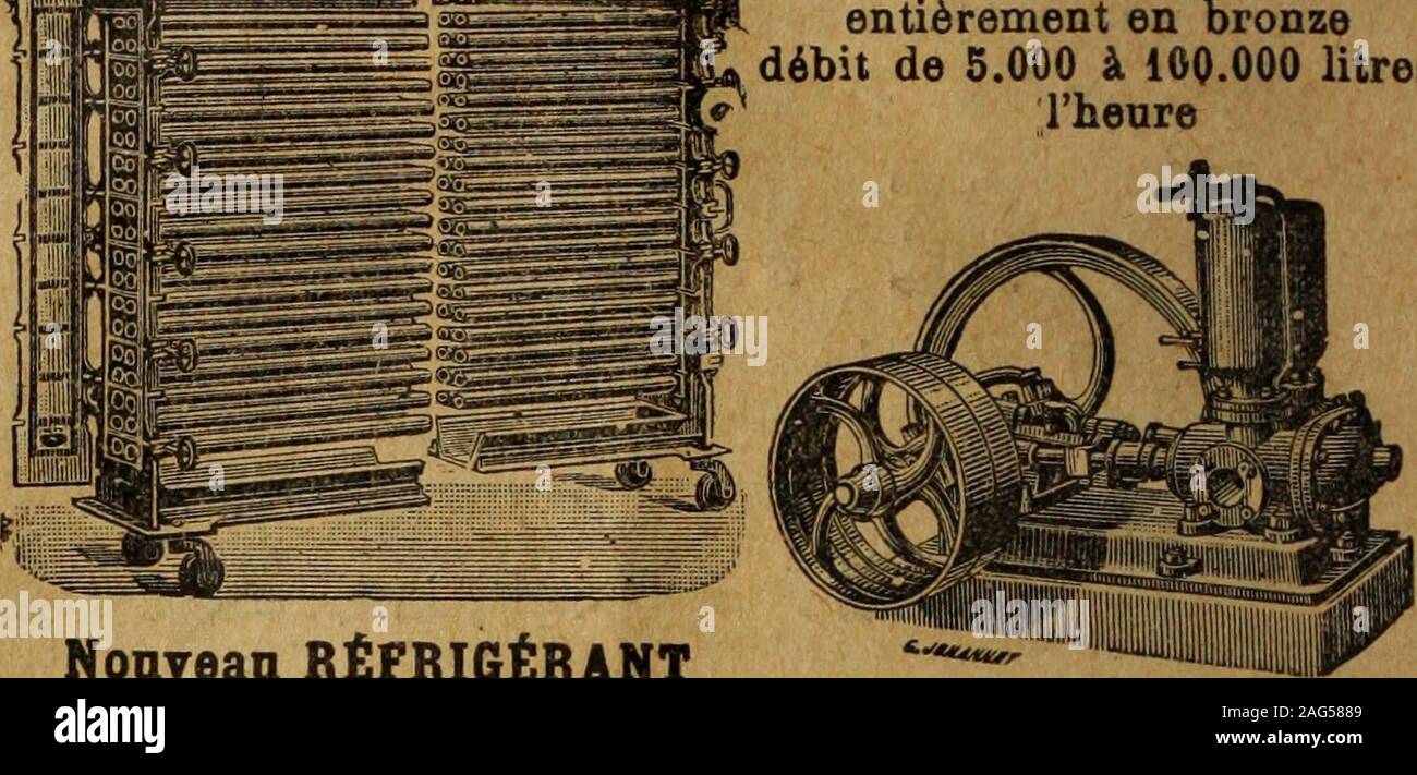 . La Revue de la viticoltura : Organe de l'agriculture des régions viticoles. Nonvean RÉFRIGÉRANT Brev. S. G. D. G. pour le refroidissement de moûts de vin. n Iss una et A. oe et o SB TRAITÉ DE LA VINIFICAZIONE Médaille dOr de la Société des agriculteurs de France. - 44 figure dans le texte RAYMOND BRUNET / rn bureaux de la revue Ingénieur ugronome, Prop^-Viticulteur T FR. Unità organizzativa Parigi, 1 rue Le Goff (V^) TRAITEMENT DES VINS BLANCS par lacide sulfureux liquide Procédé Laborde. - Breveté S. G. D. G. Système Laborde et Bicharrette. B^é s. G. D. G. ÉTABLISSEMENTS LASMOLLES OENOLOGIQUES ET R. DE LA PAYE J. BICHA Foto Stock