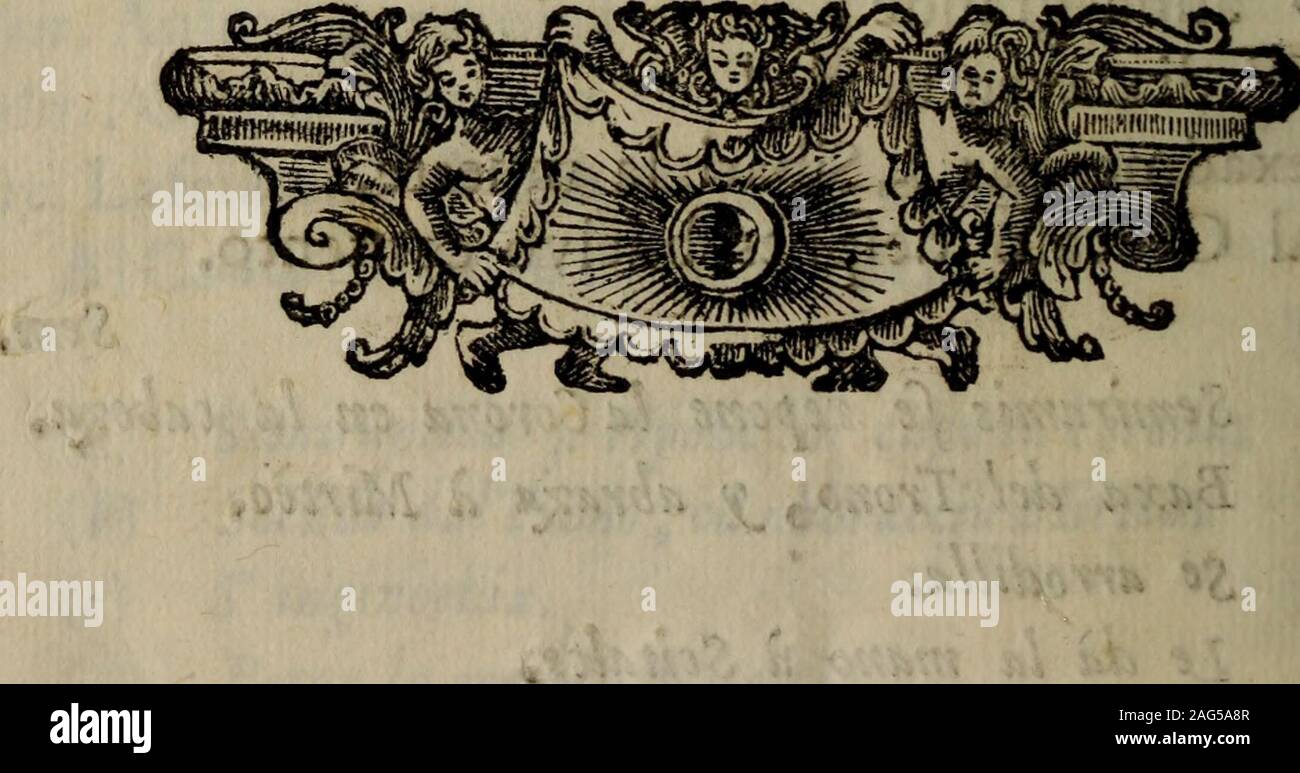 . Semiramis conocida : opera dramatica para representarse en el Real coliseo del Buen-Retiro : festejandose el dia gloriosissimo natalico de su magestad catholica el Rey nuestro señor D. Fernando VI., por Orden de su Magestad catholica la reyna Nuestra Señora, ano de MDCCLIII. un U mane un Mirteo. ISemlramts Conocida, 17$ c o % O. Viva Reyna Peregrina La que ha fido nueftro Rey. Mirt. O Hermana ÍSem. O Mirteo ! (B)Scit. Perdón mi Dueño, soia reo. .. (C) * Sem. Alza, y te abfuelva Oy de mi El Médano don, (d)rScit. Bella Tamiris, Con mi Dueño enojado,Te prometí mi amor.Tarn. No quiera El Cielo* Que eft Foto Stock