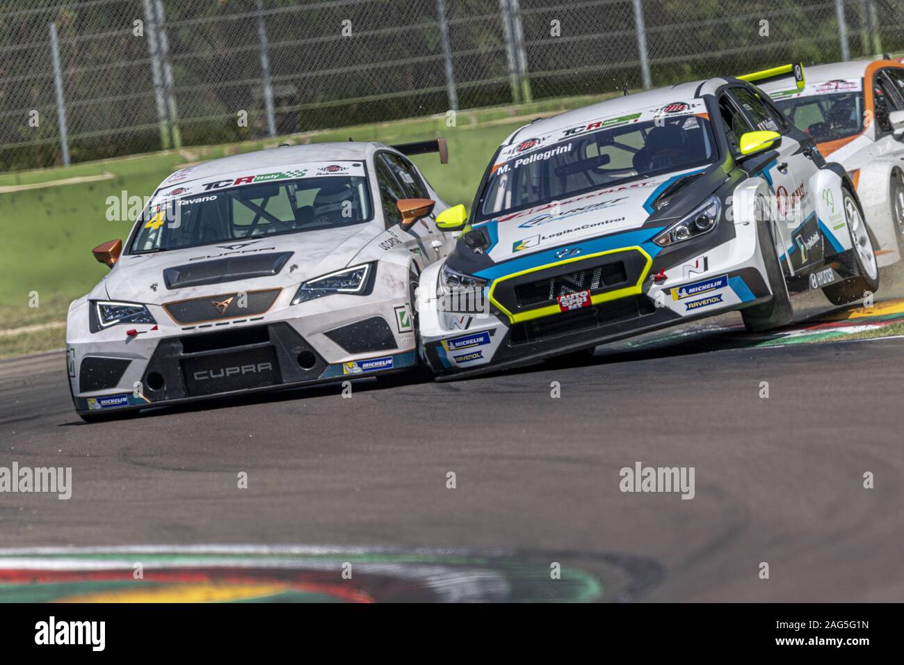 IMOLA, Italia - Sep 01, 2019: una gara di un sacco di raduni competitivi a Imola, Italia durante il giorno Foto Stock