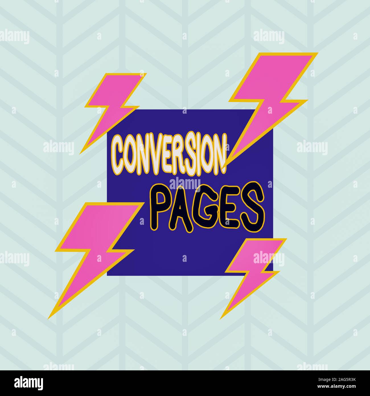 Conceptual la scrittura a mano che mostra le pagine di conversione. Concetto significato compare in risposta al clic su un motore di ricerca asimmetrico di configurazione in formato ogg Foto Stock