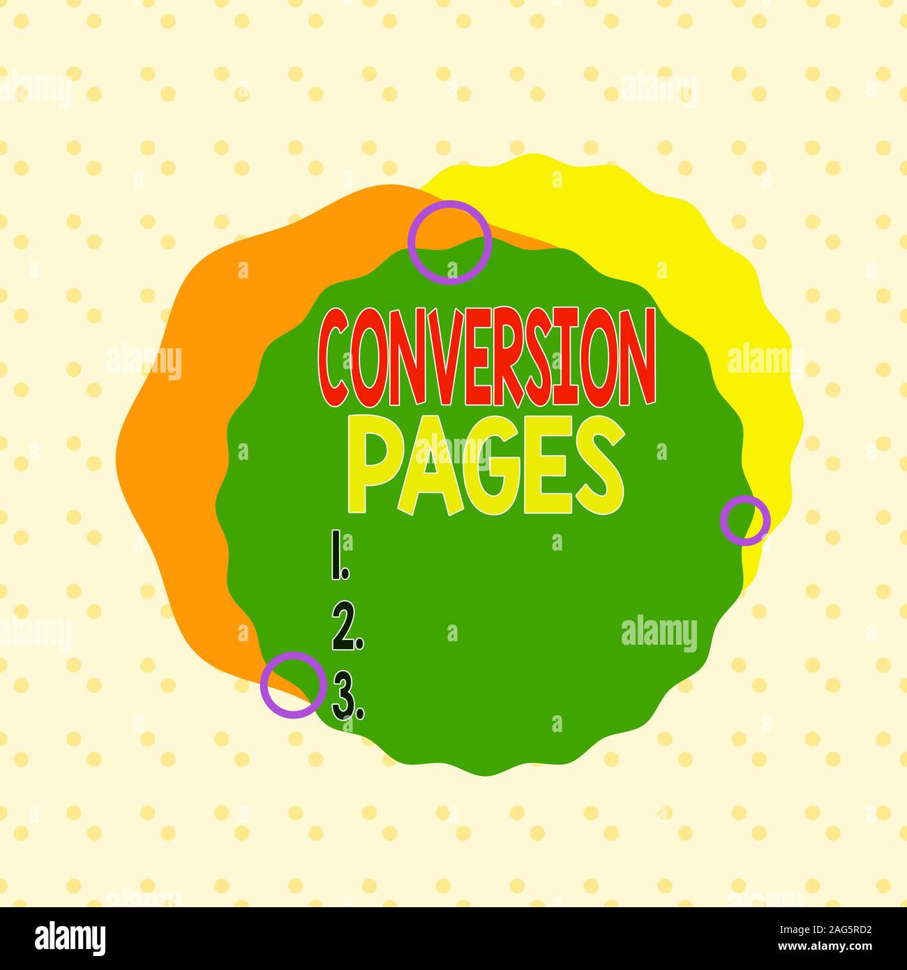 La scrittura della nota che mostra le pagine di conversione. Il concetto di business per compare in risposta al clic su un motore di ricerca di tipo asimmetrico formato oggetto di pattern outl Foto Stock