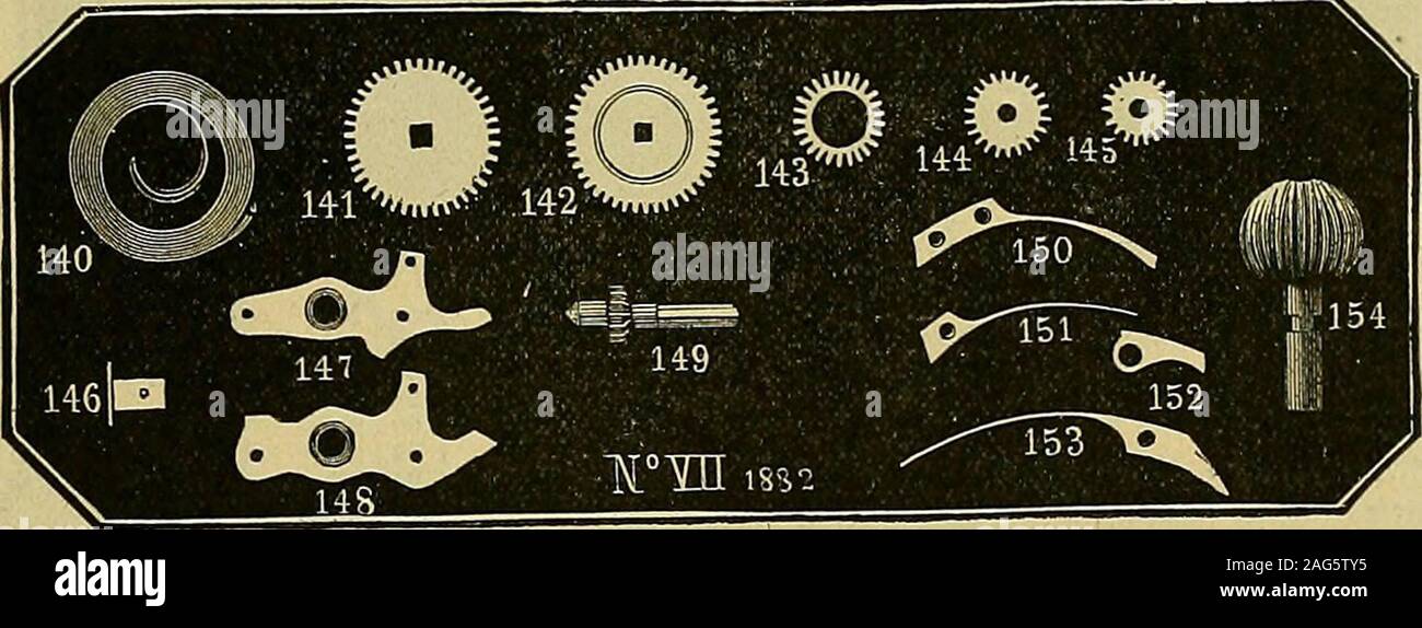 . Xx secolo catalogo delle forniture per orologiai, gioiellerie e parentado mestieri. Stelo del vento. La caccia. 18 linee. Stato numero marginale. No. Ogni 120. Molla principale $ 16 121. Grandi Wlndint; Ruota 25 122. 25 scanalato 123. Impostazione a mano la ruota 15 124.126. Doz io no. ogni $1 76 126. Molla principale gancio $ .. 2 69 I 127. Forcella, vecchio stile.., 25 2601128. NewStyle 26 16o|l29. Pignone di avvolgimento.... 25 1 60 130. Set di mano. Stile Oid 35 1 60 131. ? NewStyle 3£ Doz 1 n. Ogni ..$ 10... 10... 10... 25. 36 Doz $1 00 2 60 1 133. Molla forcella, vecchio stile...2 501 134. Nuovo stile... 2 60 1 136. Corona e stelo in nichel. 3 751 13 Foto Stock