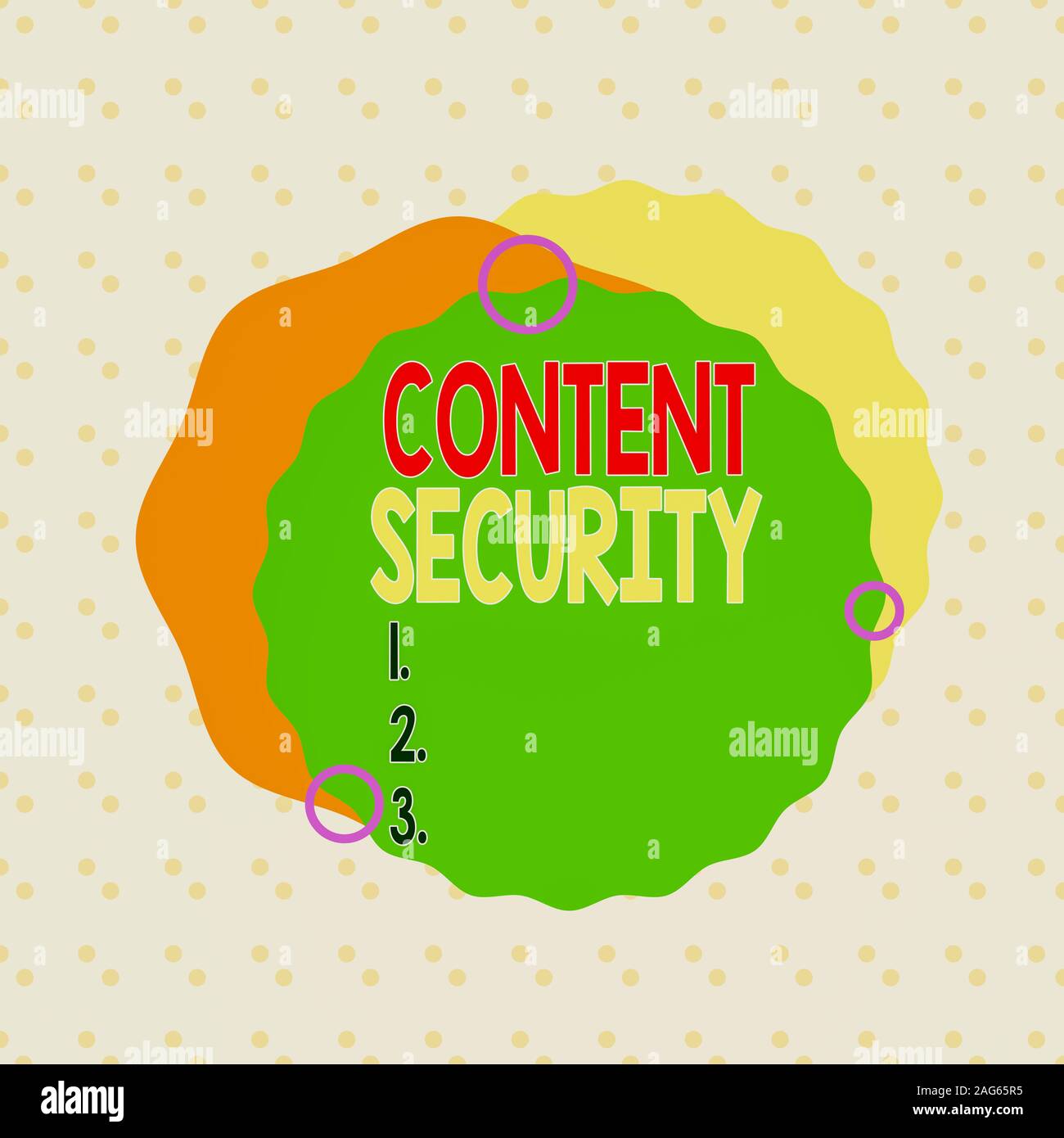 La scrittura della nota mostra contenuti di sicurezza. Il concetto di business per la protezione contro le minacce intenzionali ai contenuti asimmetrico pattern formato oggetto unità organizzativa Foto Stock