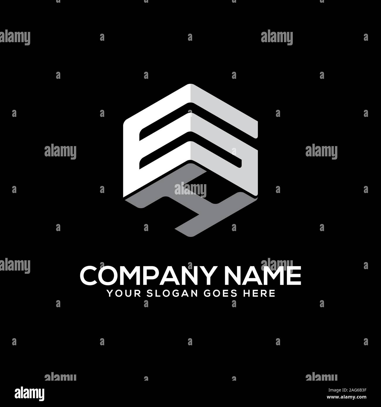 Lettera di GH disegni logo, nome iniziale del vettore del logo Illustrazione Vettoriale