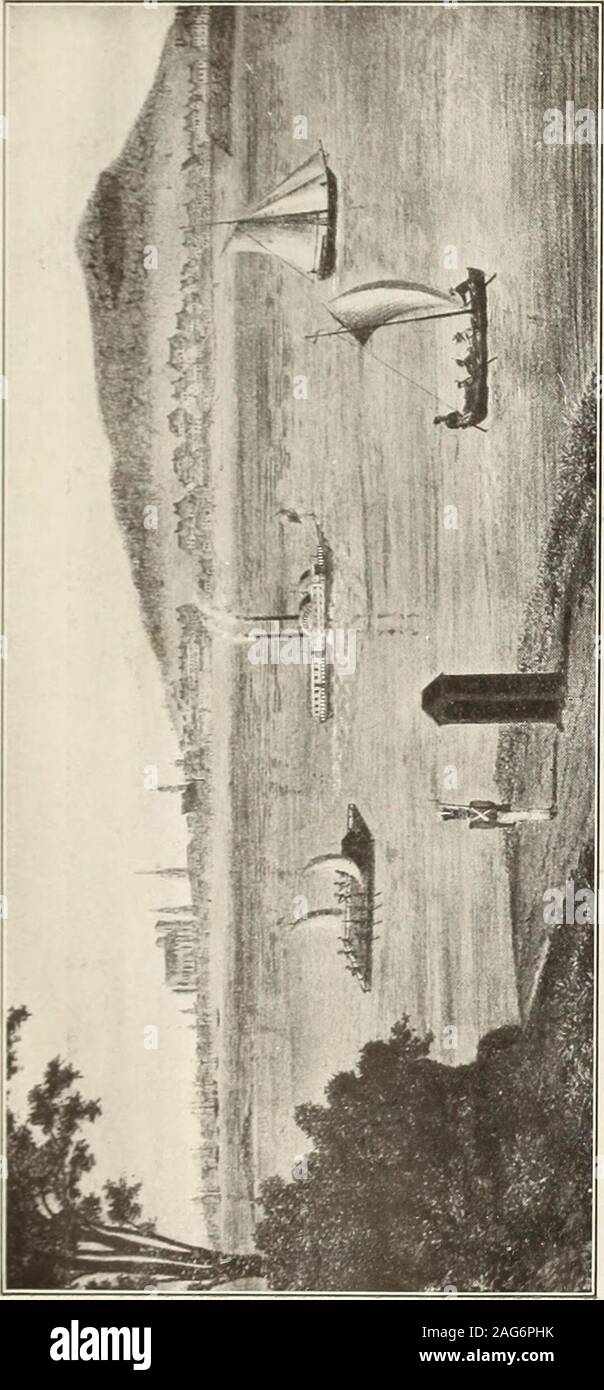 . Vecchio e nuovo Montreal con una serie di viste comparativo che illustra la crescita e lo sviluppo dei più grandi città. Foto Stock