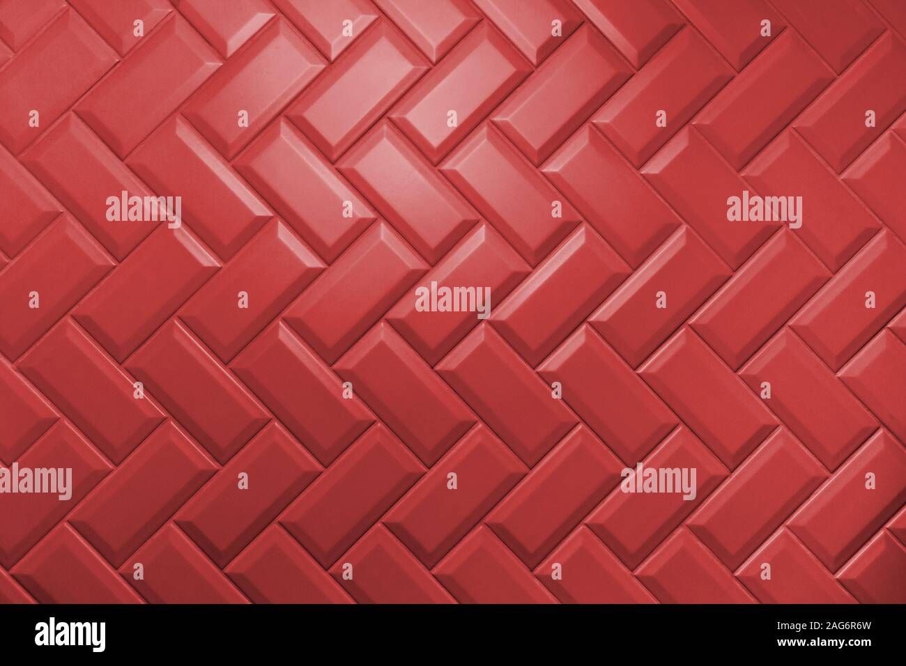 Smussato lava lussureggianti matt piastrelle ceramiche pattern di cui lisca di pesce. Foto Stock