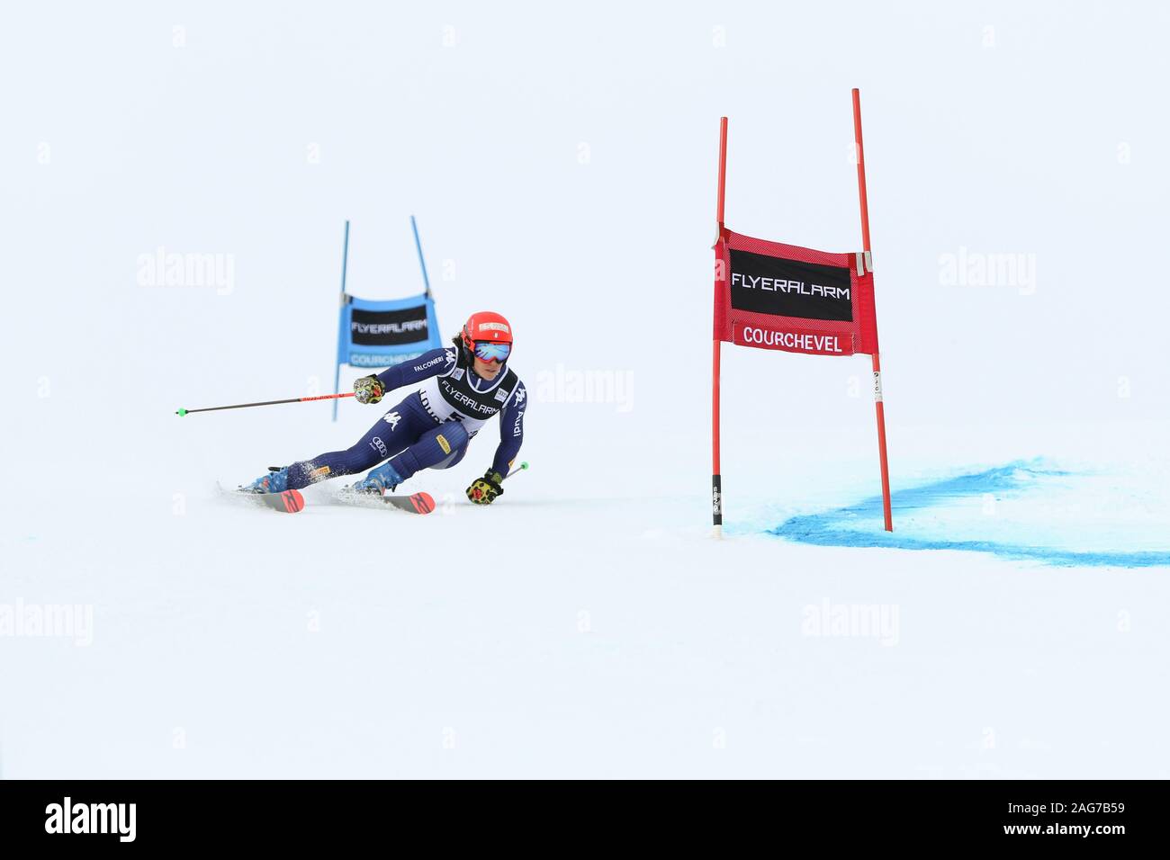 17 dic 2019 Courchevel Francia Federica Brignone Audi FIS World Cup 2019/20 Womens Slalom Gigante Foto Stock