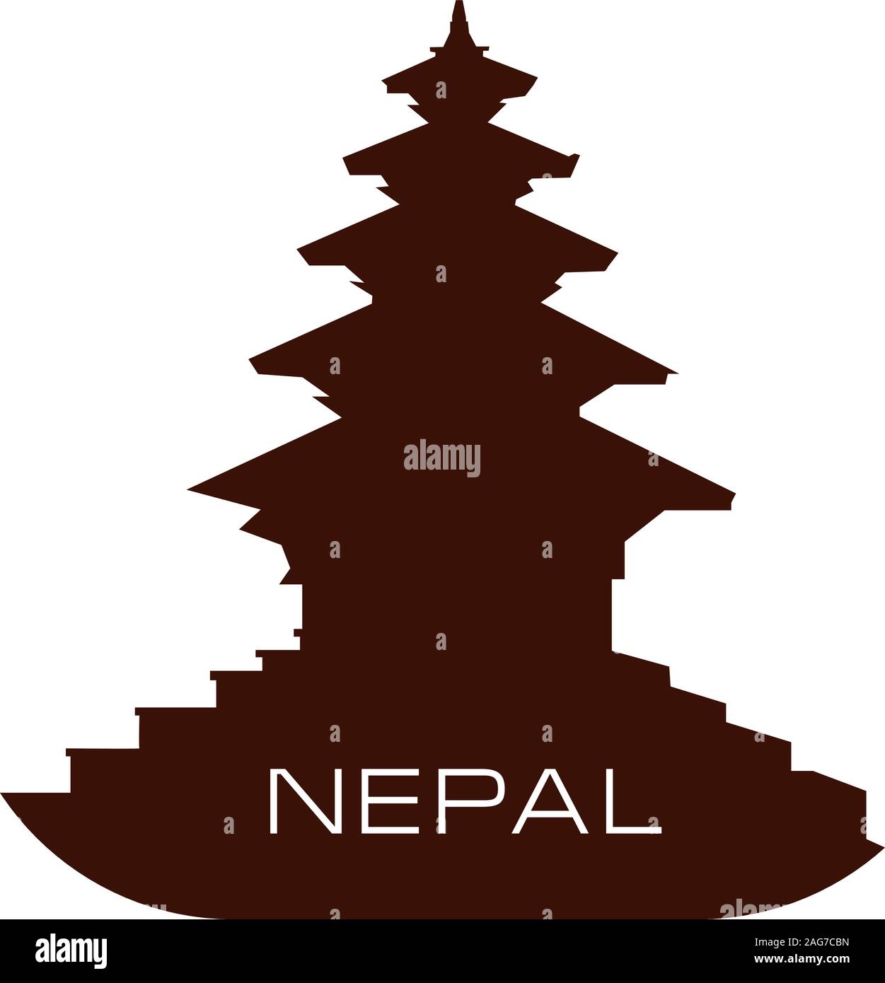 Trailokya Mohan Narayan Temple. Logotipo vettoriale. Illustrazione Vettoriale