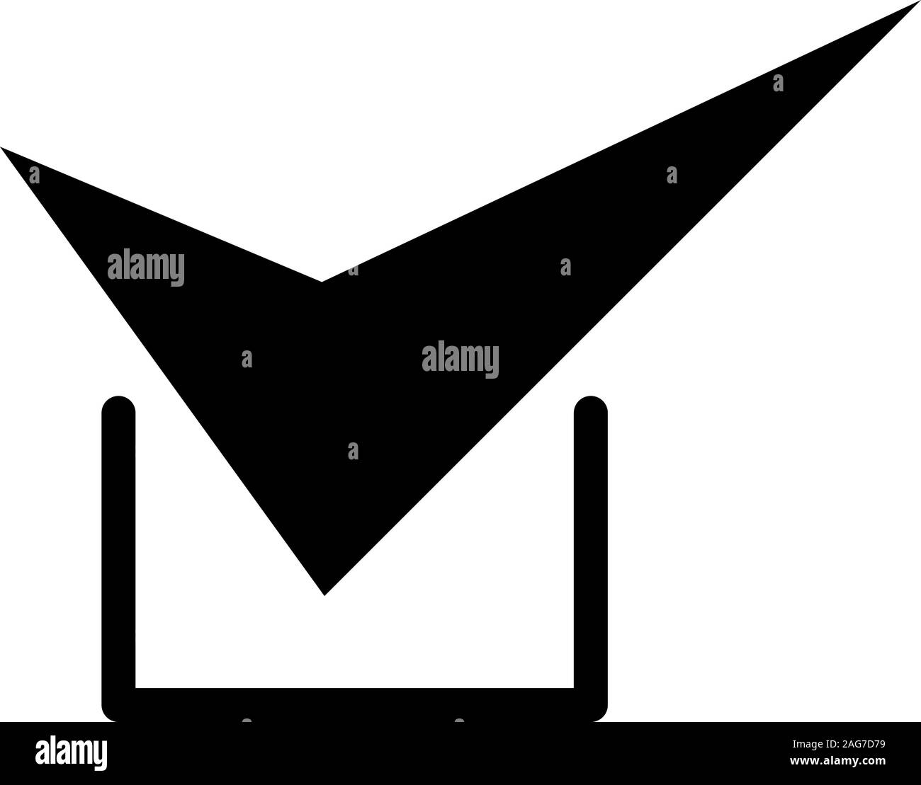 Selezionare il segno. Chek vettore logo isolato emblema. Illustrazione Vettoriale