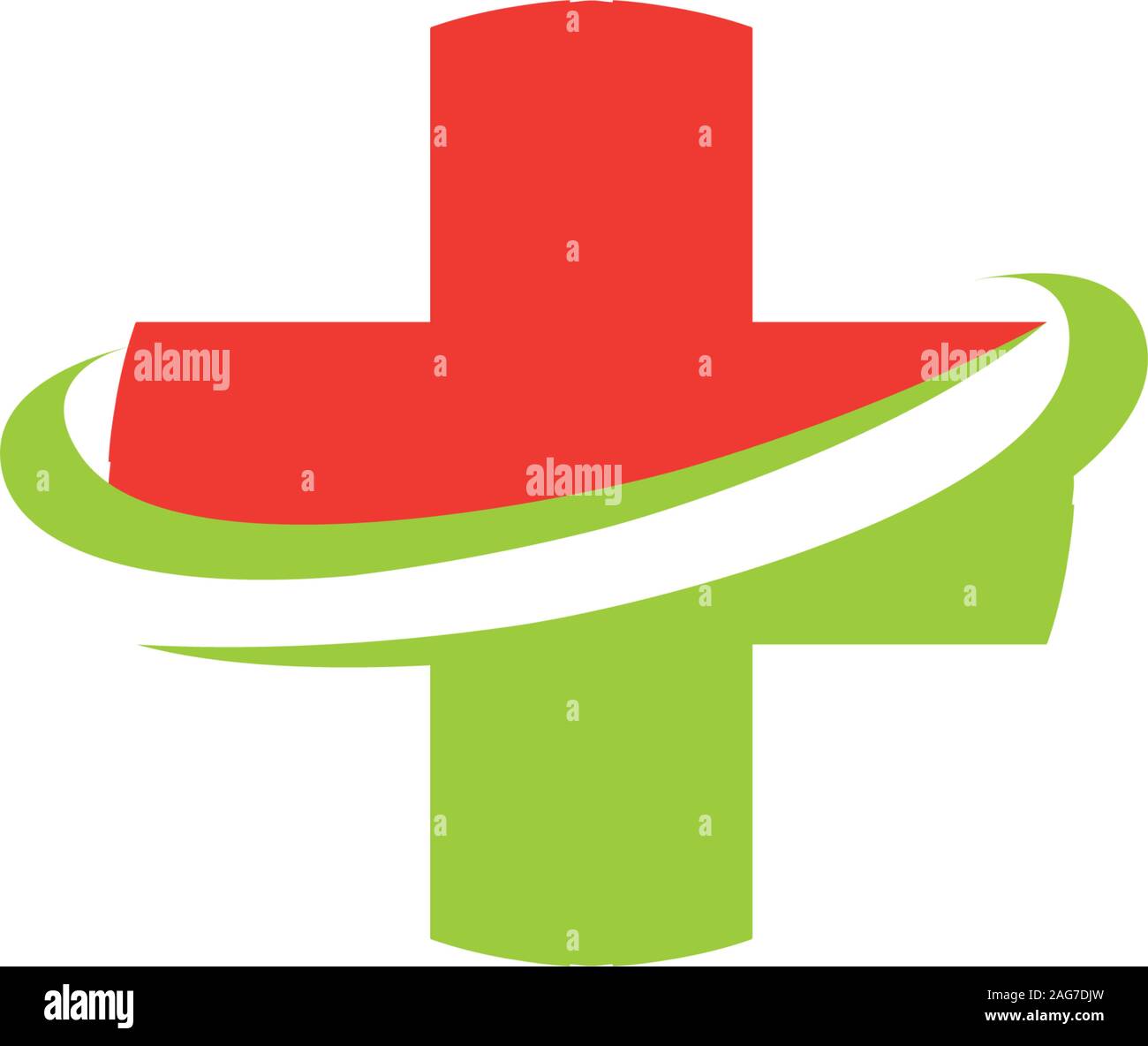 Red Green Cross di istituzioni mediche per uso medico, ospedale, ospedali, farmacie, centri di riabilitazione, le associazioni di beneficenza, veterenarnyh cliniche. Aiutare i Illustrazione Vettoriale