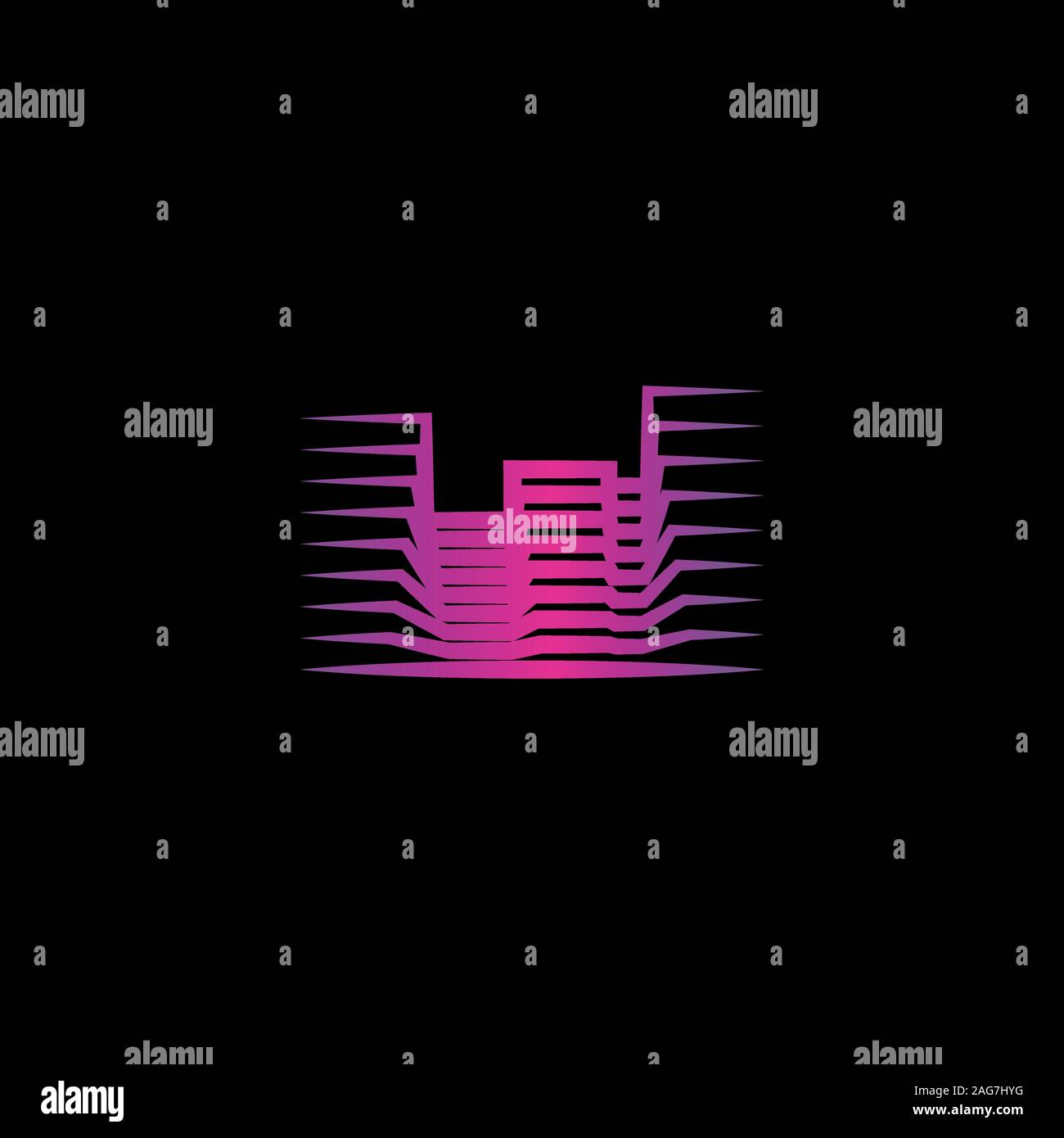 Isolato immobiliare di logo. Edificio icona di colore. Agenzia di noleggio logo. Icona di architettura. Costruzione agenzia di sviluppo logo. Città quartiere logotipo. Illustrazione Vettoriale