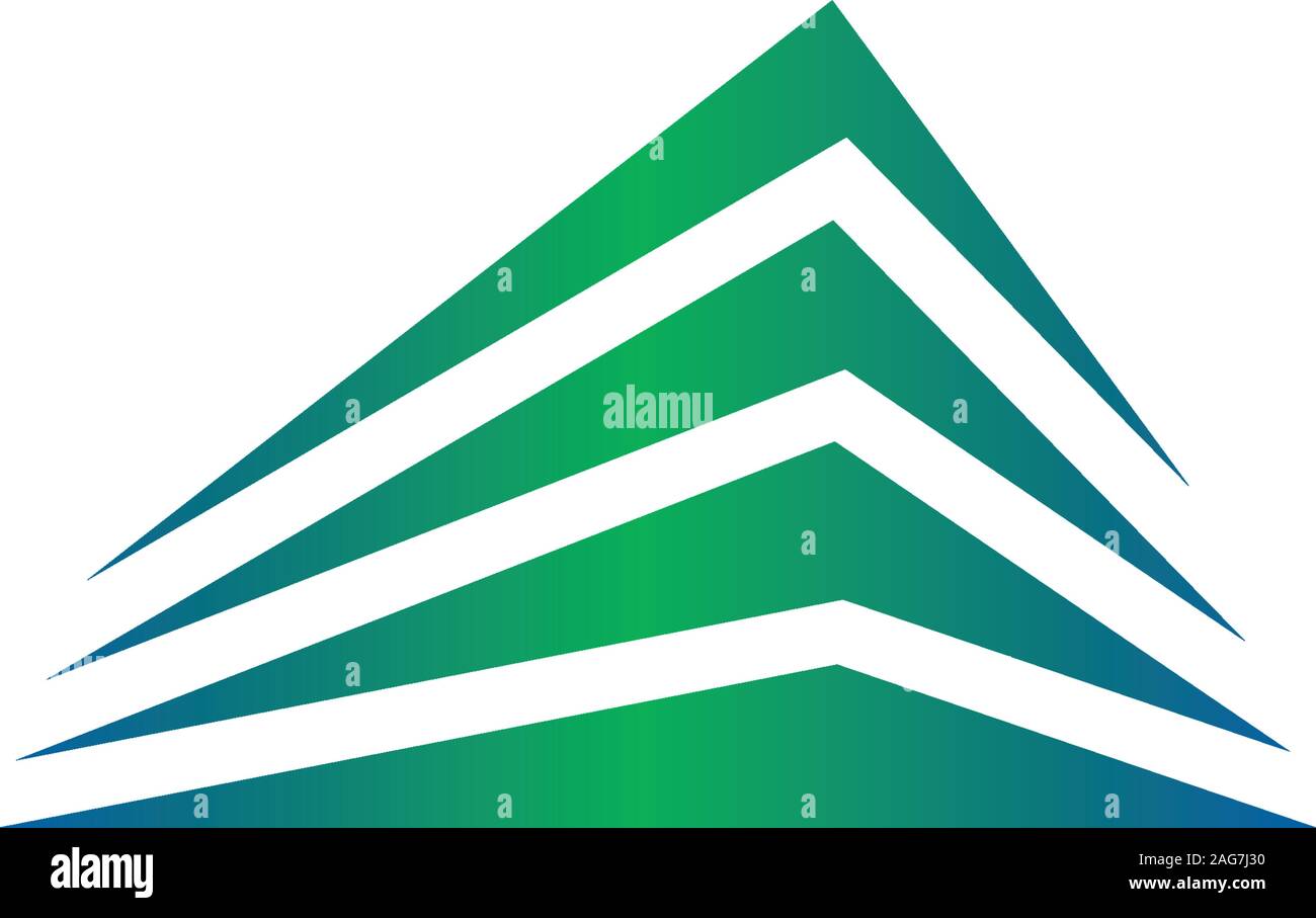 Isolato immobiliare di logo. Edificio icona di colore. Agenzia di noleggio logo. Icona di architettura. Costruzione agenzia di sviluppo logo. Città quartiere logotipo. Illustrazione Vettoriale