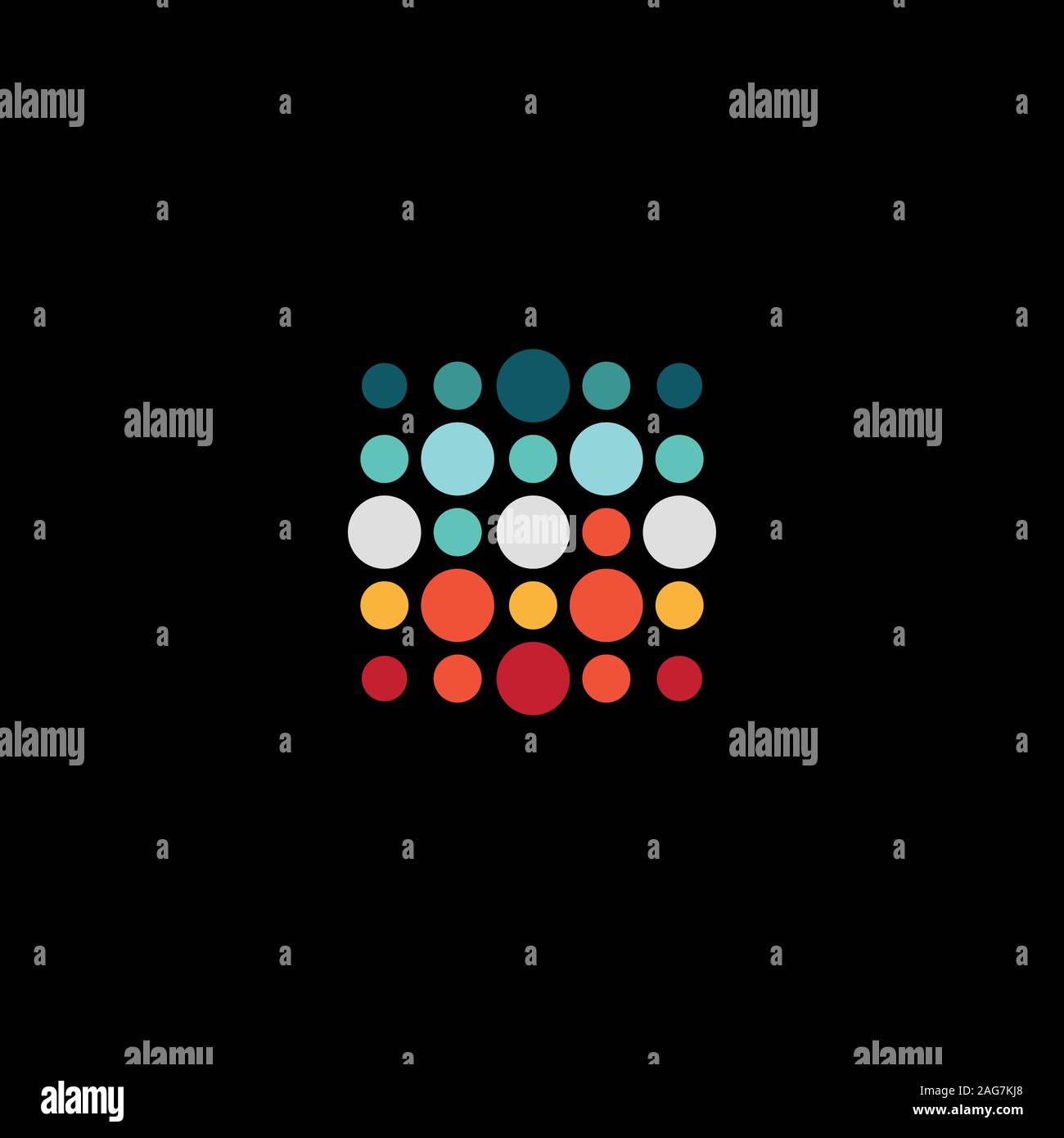 Abstract isolato logotipo colorati. Del logo a forma di cerchio. Abstract illustrazione vettoriale. Vettore di cerchio insolito logo unico. Illustrazione Vettoriale