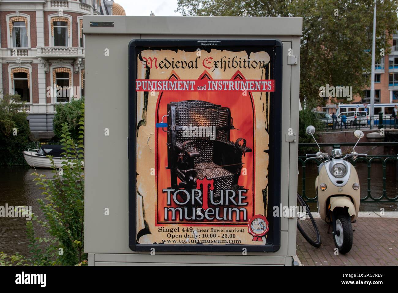 Affissioni tortura Museum di Amsterdam Paesi Bassi 2019 Foto Stock